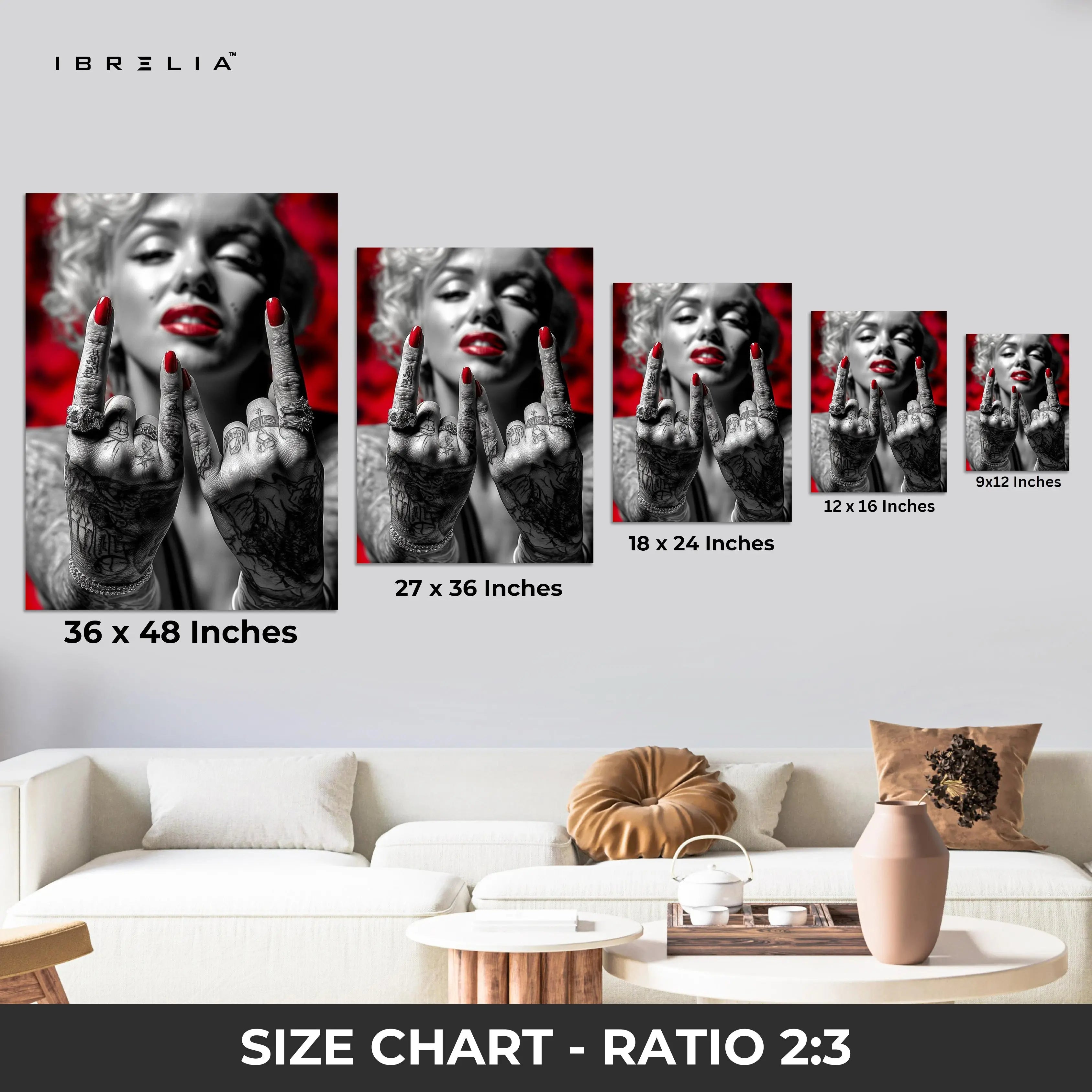 Marilyn Rebel – 4K Ultra Wrap Frame Wall Art in Pakistan | IBRELIA™ IBRELIA