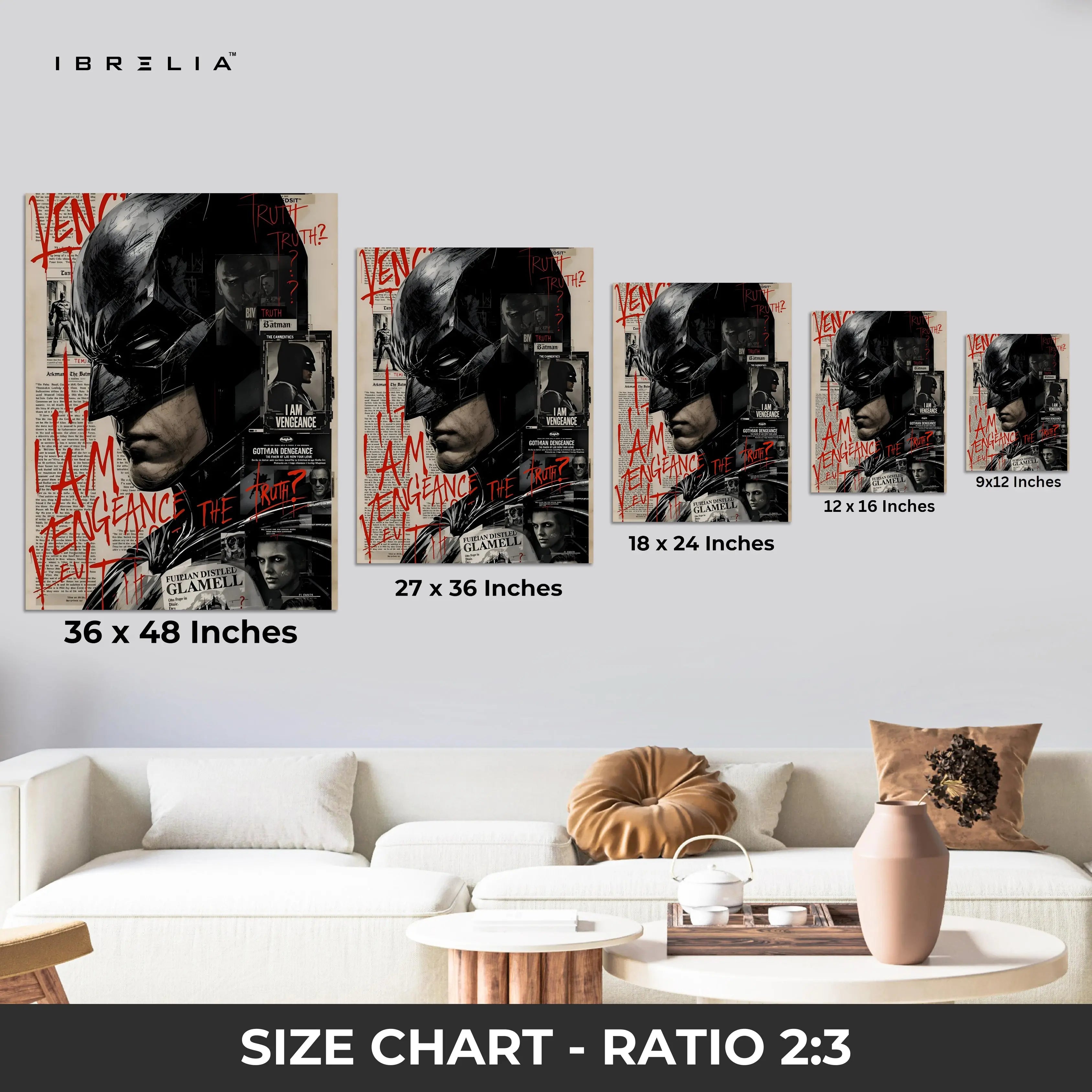Batman Vengeance Edition – 4K Ultra Wrap Frame Wall Art in Pakistan | IBRELIA™ IBRELIA
