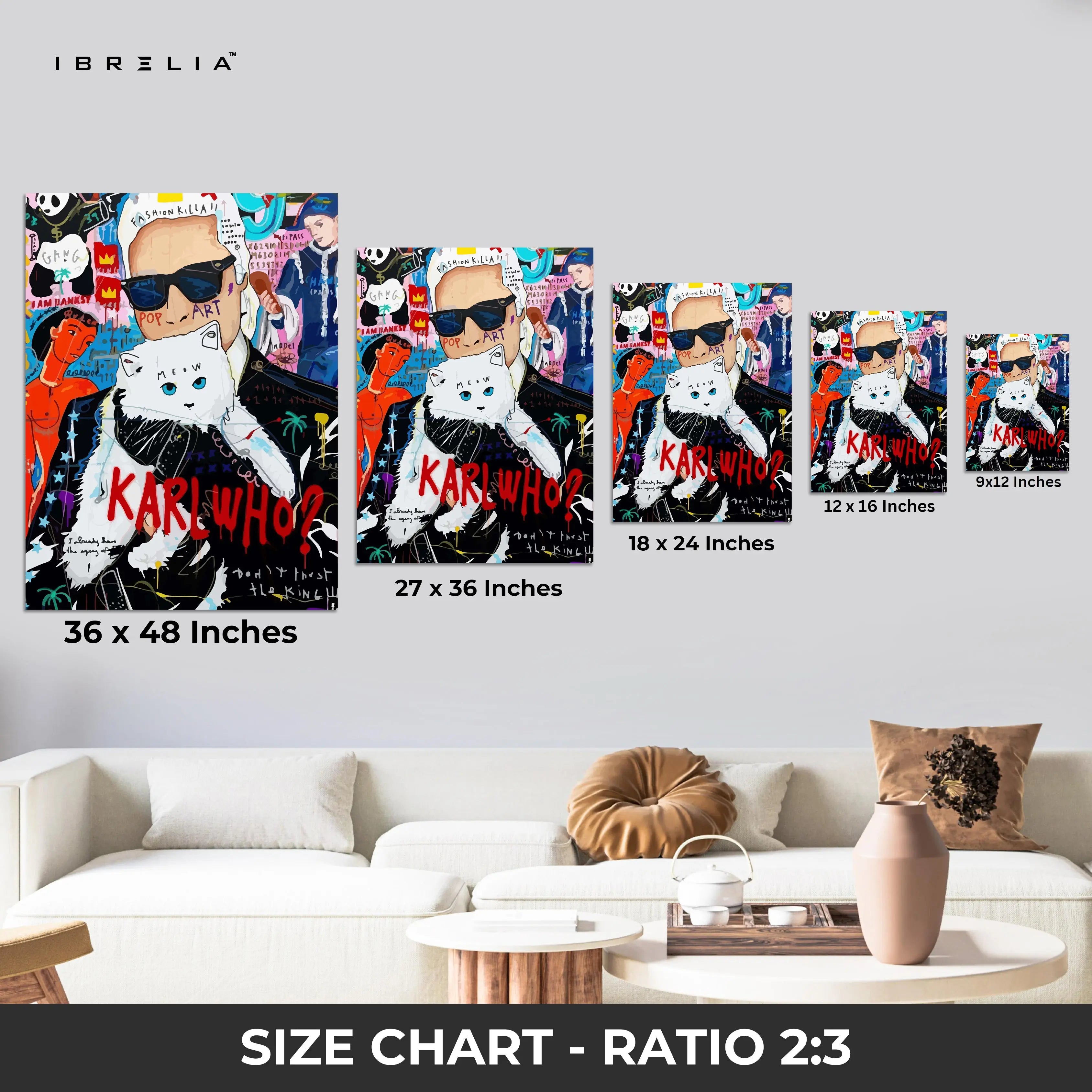 Karl Who? Fashion Graffiti Pop Art – 4K Ultra Wrap Frame Wall Art in Pakistan | IBRELIA™ IBRELIA