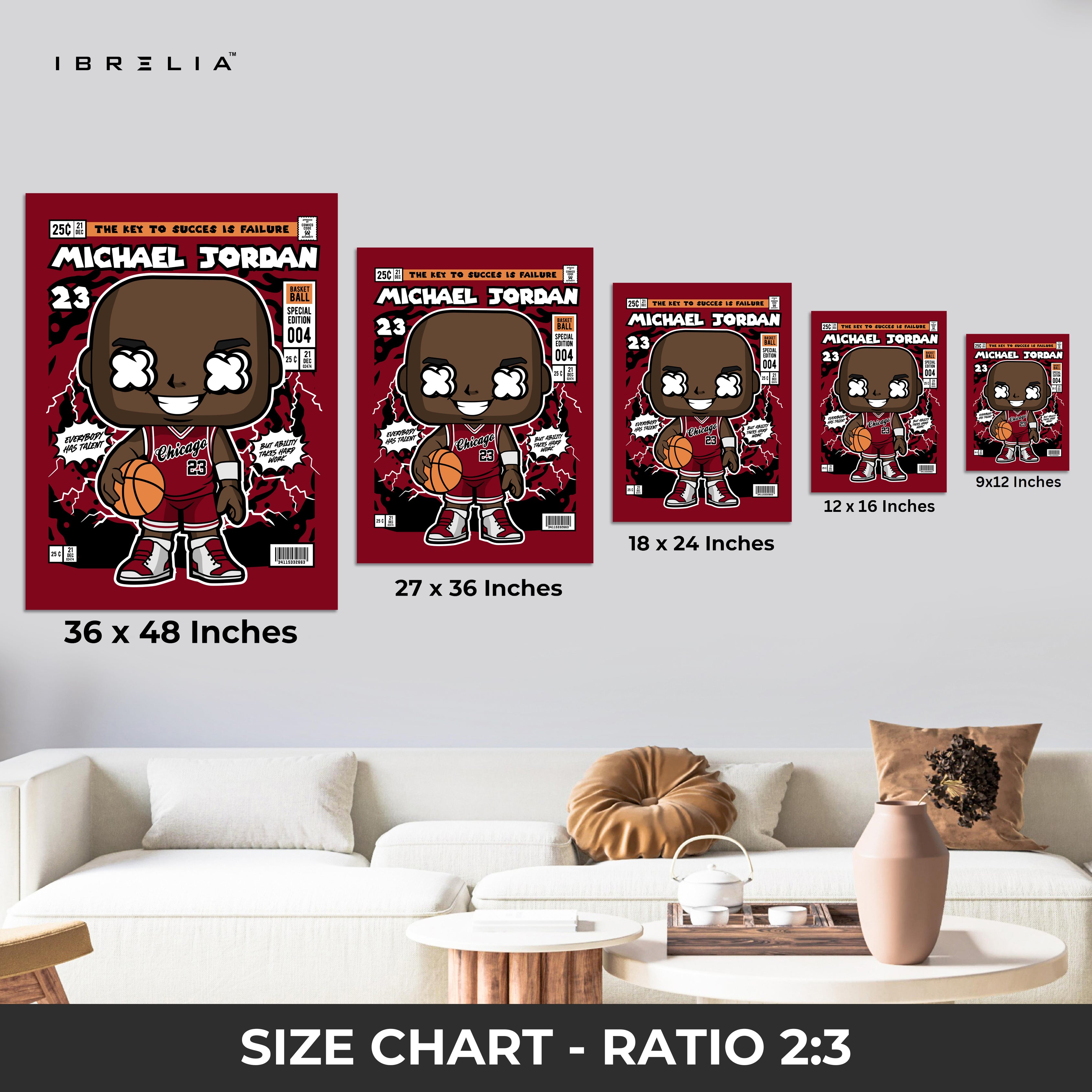 Michael Jordan “Chicago Legend” Pop Art Comic Edition – 4K Ultra Wrap Frame Wall Art in Pakistan | IBRELIA™