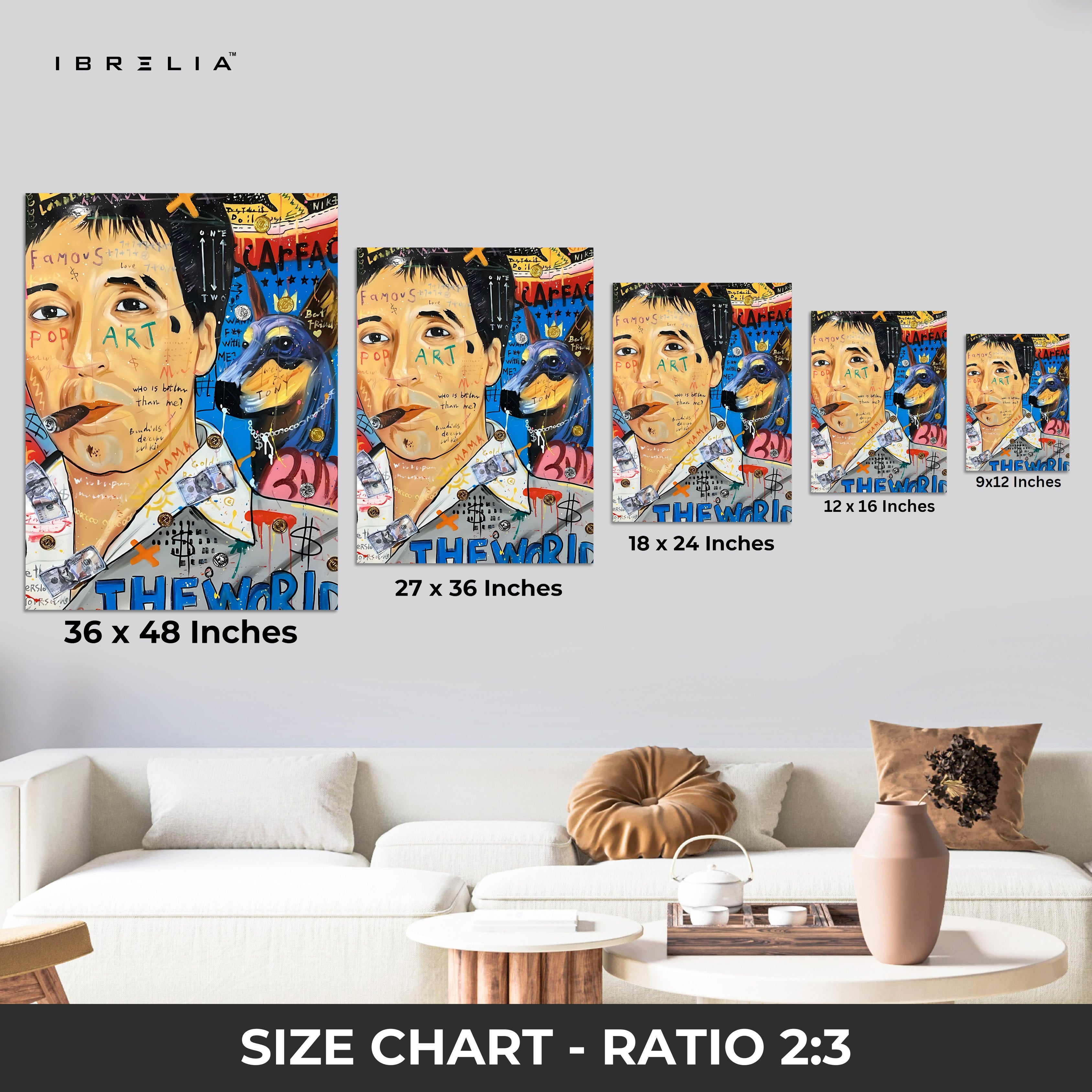 Tony Montana “The World Is Yours” Graffiti 4K Wall Art in Pakistan | IBRELIA™