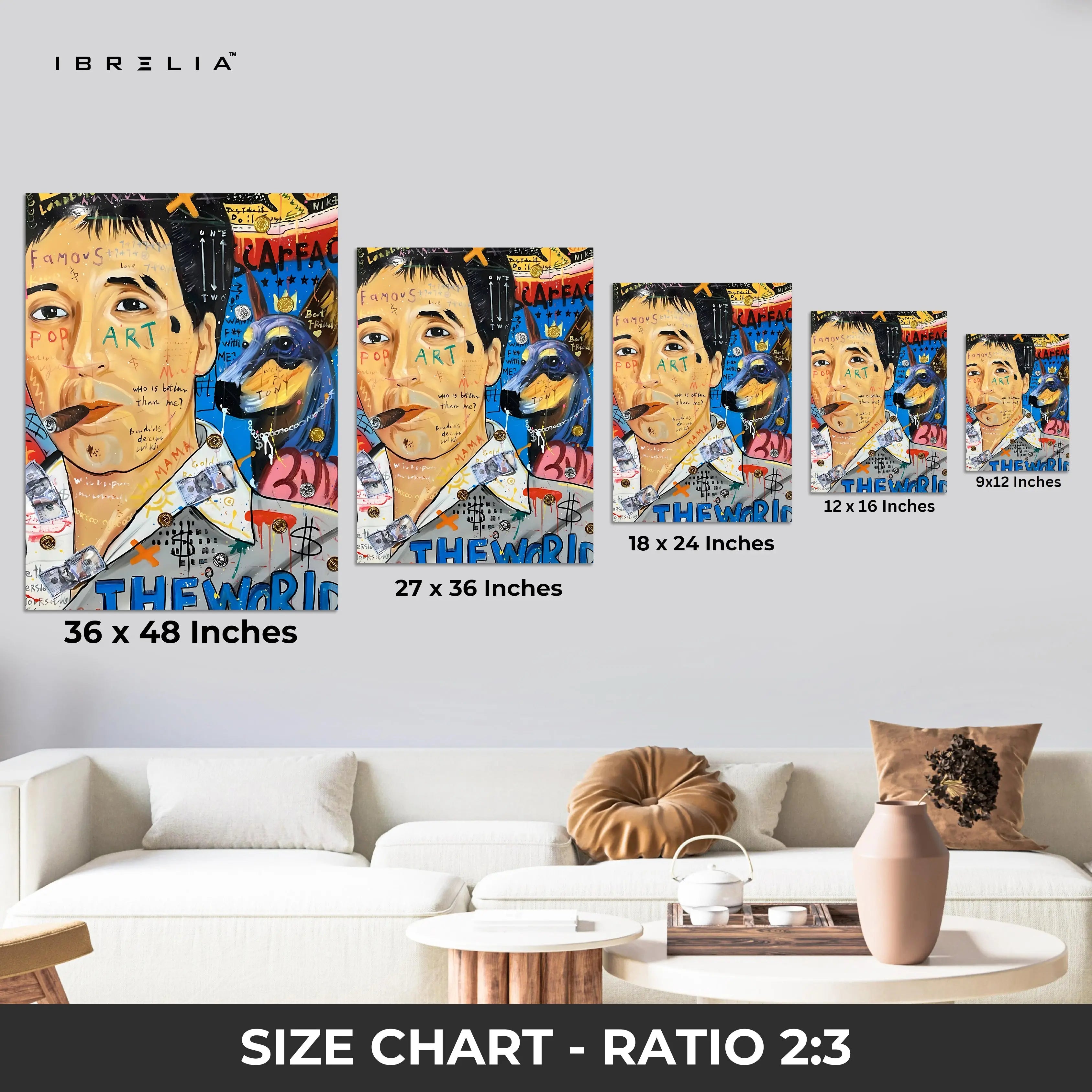 Tony Montana “The World Is Yours” Graffiti 4K Wall Art in Pakistan | IBRELIA™ IBRELIA