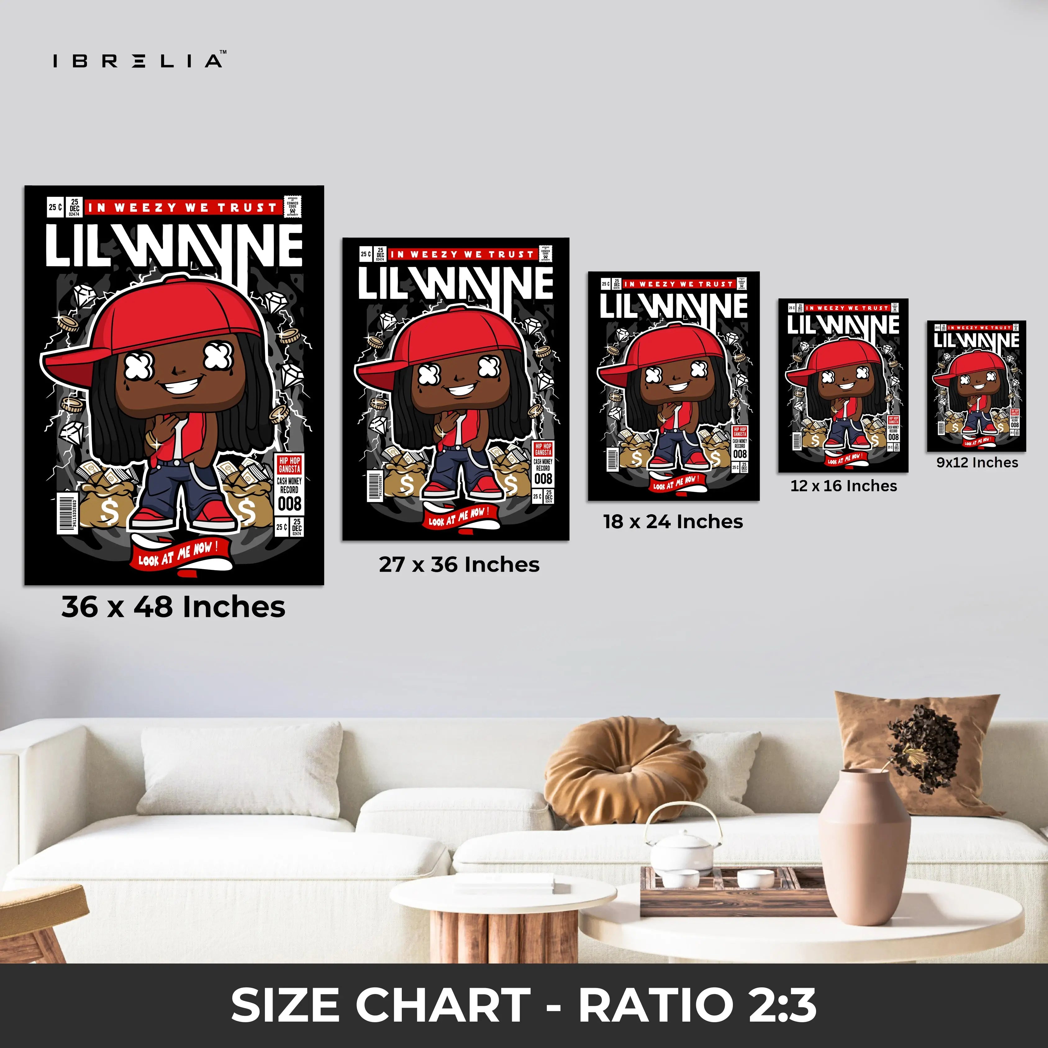 Lil Wayne Pop Art Comic Edition – 4K Ultra Wrap Frame Wall Art in Pakistan | IBRELIA™ IBRELIA