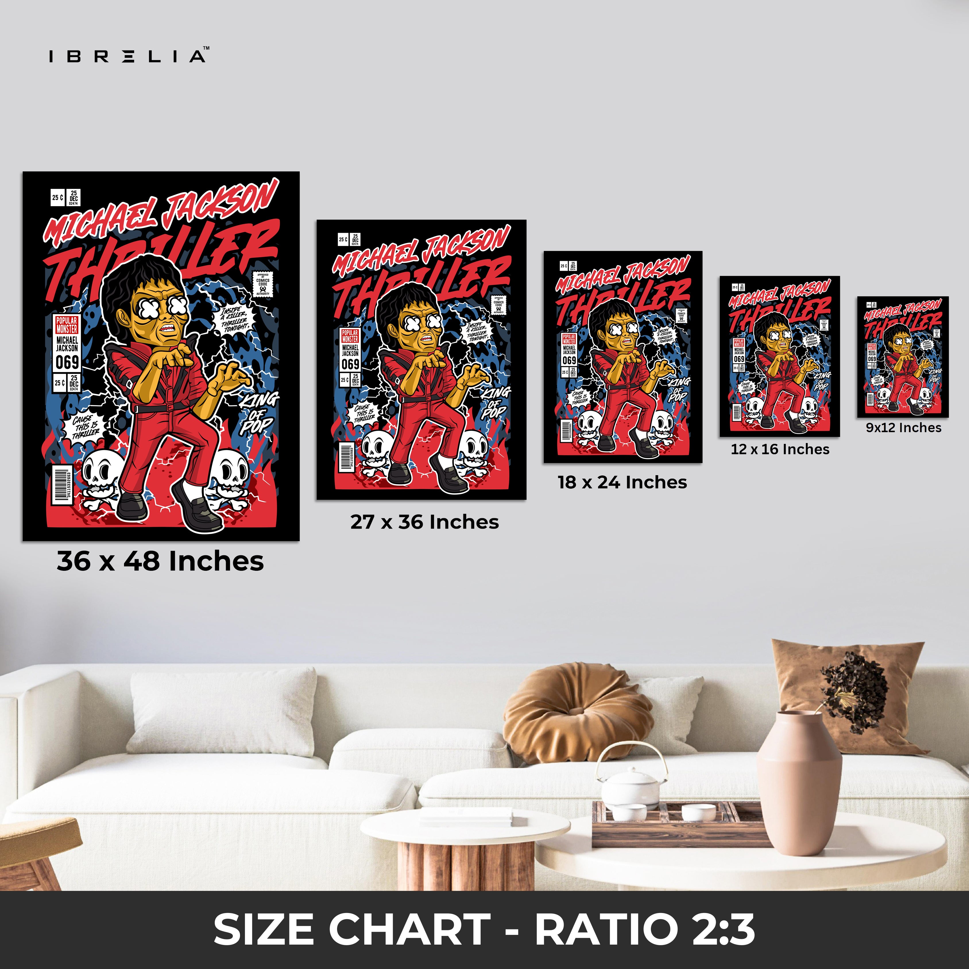 Michael Jackson “Thriller” Pop Art Comic Edition – 4K Ultra Wrap Frame Wall Art in Pakistan | IBRELIA™