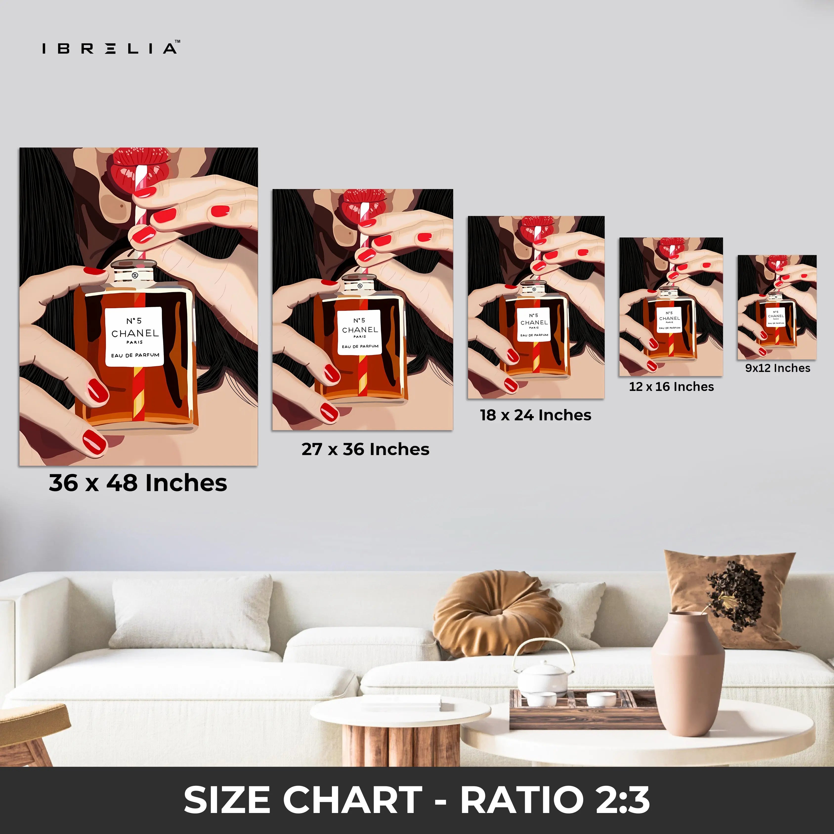 Chanel N°5 Perfume Wall Art – Luxury Fashion Pop Art | IBRELIA™ IBRELIA