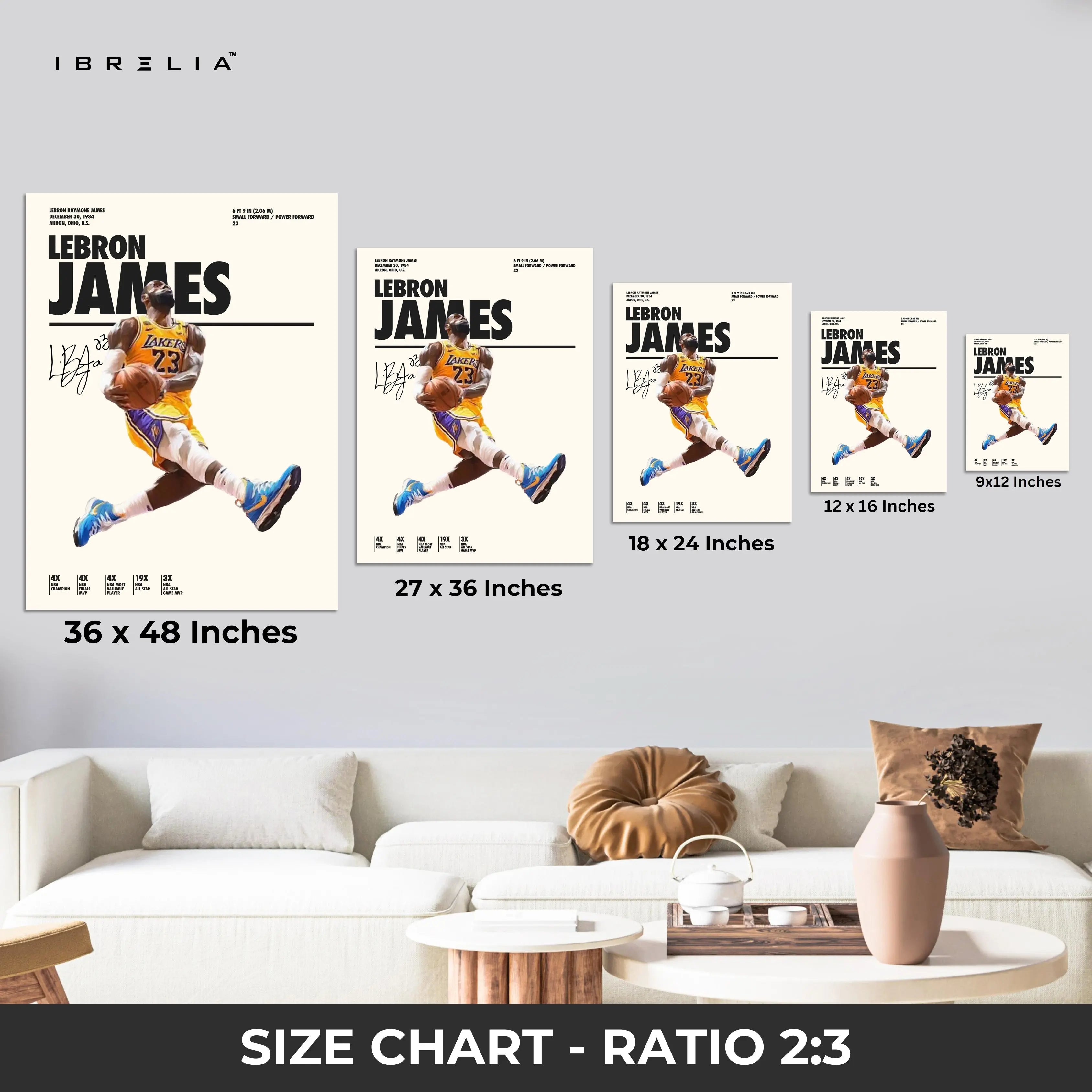 LeBron James Lakers Dunk – 4K Ultra Wrap Frame Wall Art in Pakistan | IBRELIA™ IBRELIA