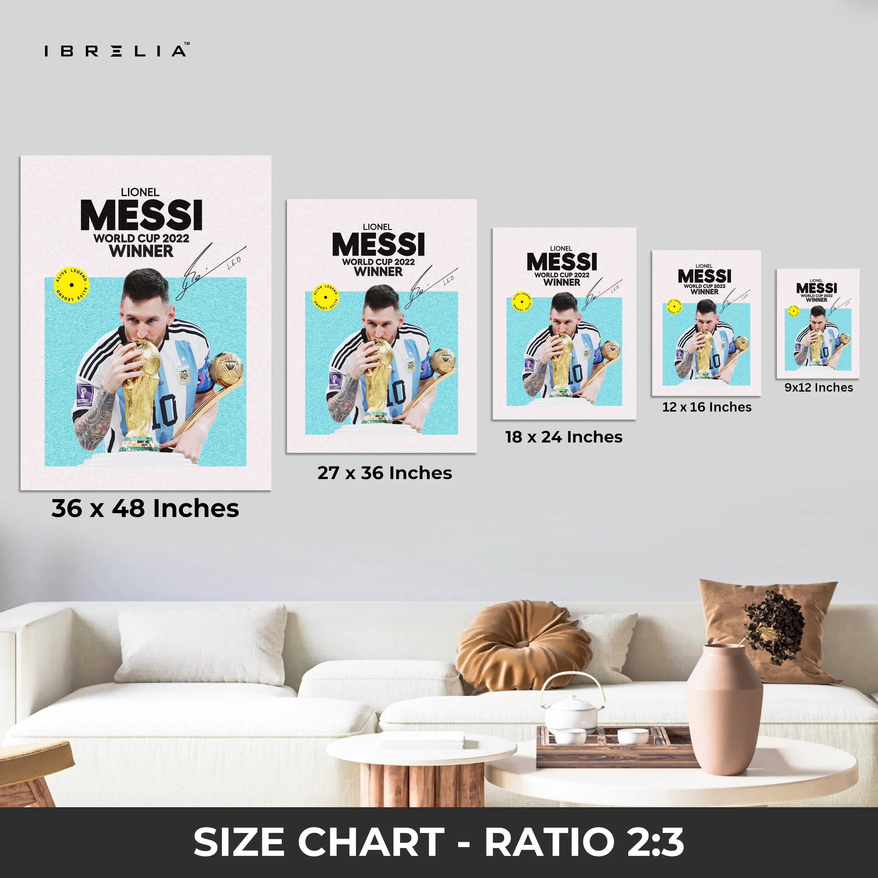 Lionel Messi World Cup 2022 Winner – 4K Ultra Wrap Frame Wall Art in Pakistan | IBRELIA™ IBRELIA