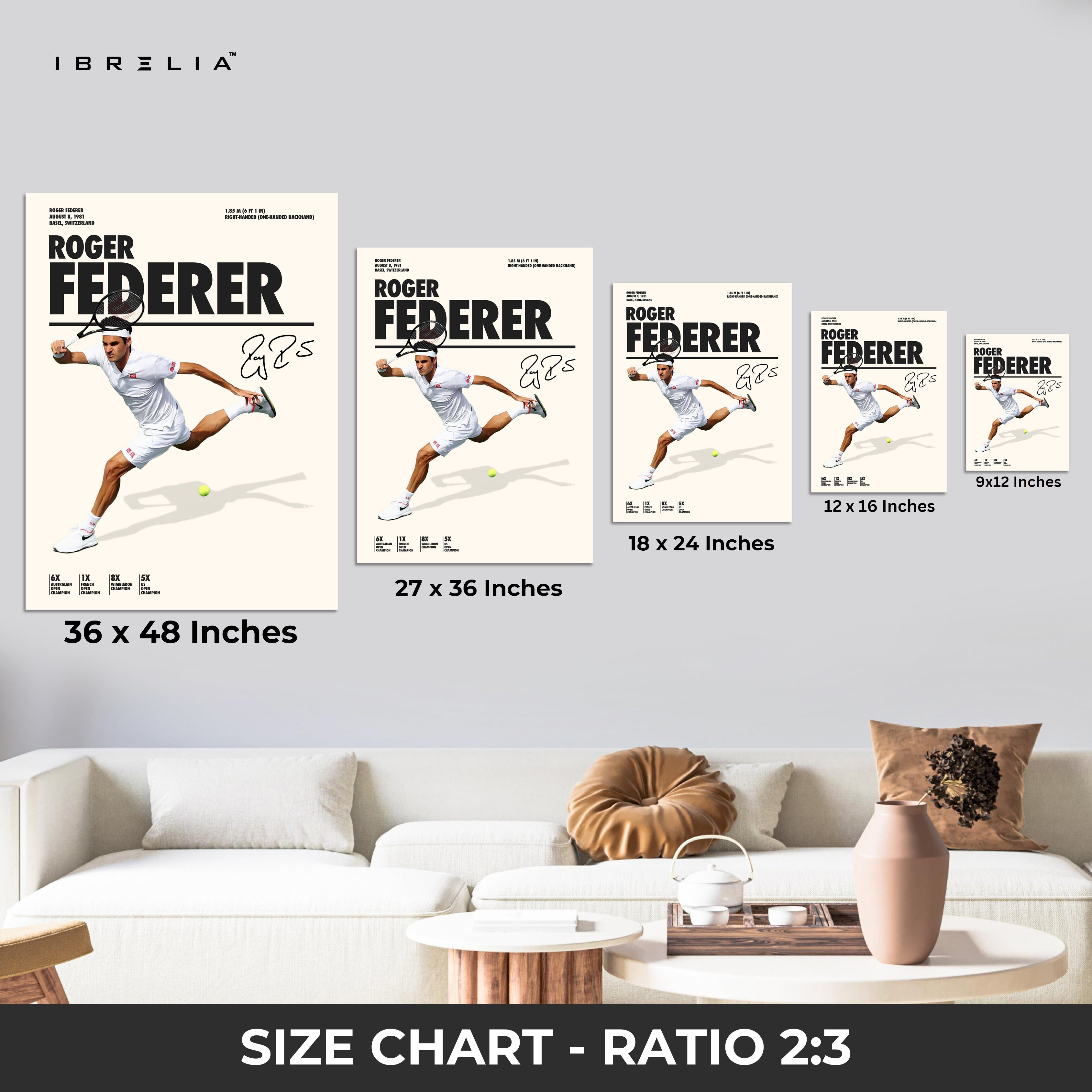 Roger Federer Tennis Legend – 4K Ultra Wrap Frame Wall Art in Pakistan | IBRELIA™