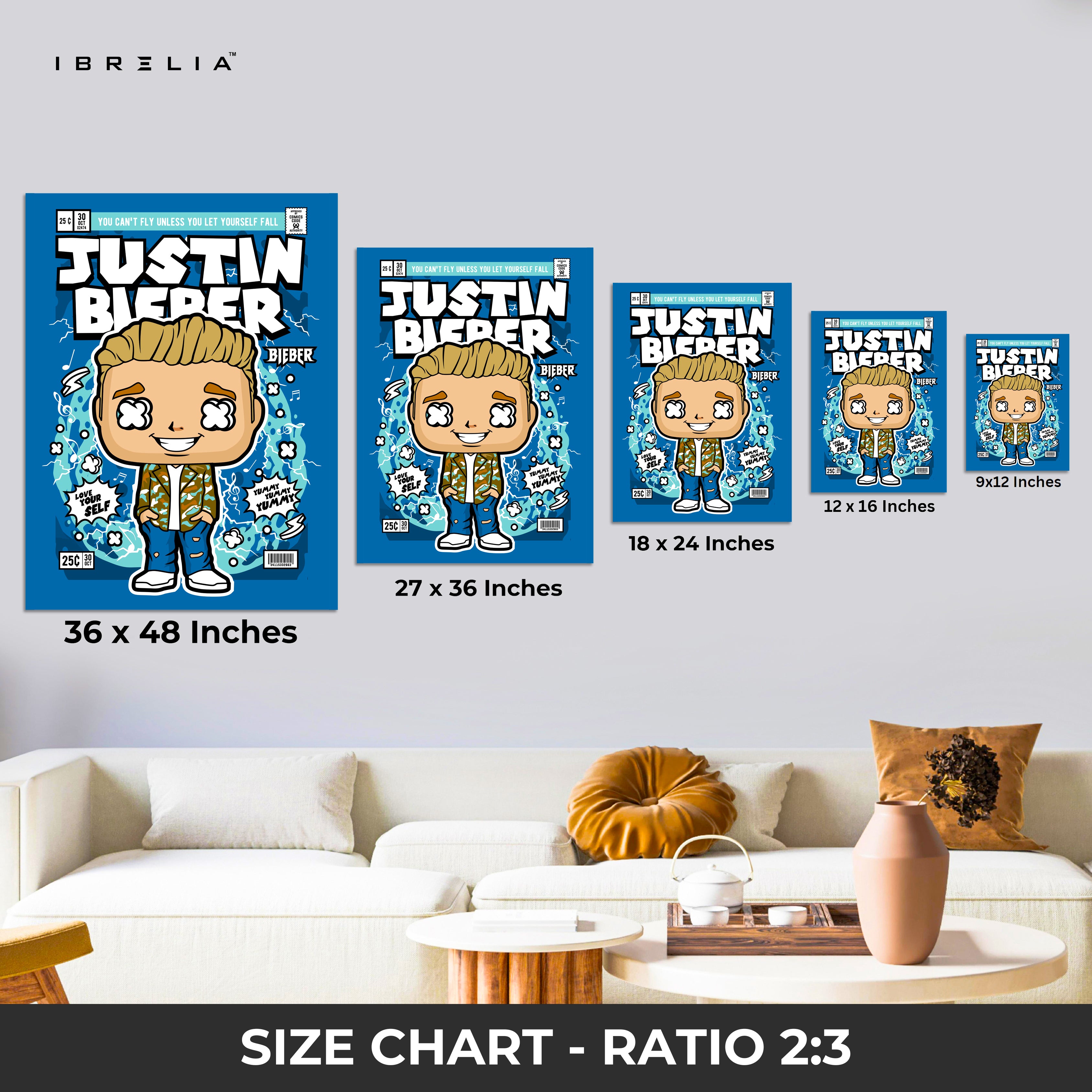 Justin Bieber Pop Art Comic Edition – 4K Ultra Wrap Frame Wall Art in Pakistan | IBRELIA™