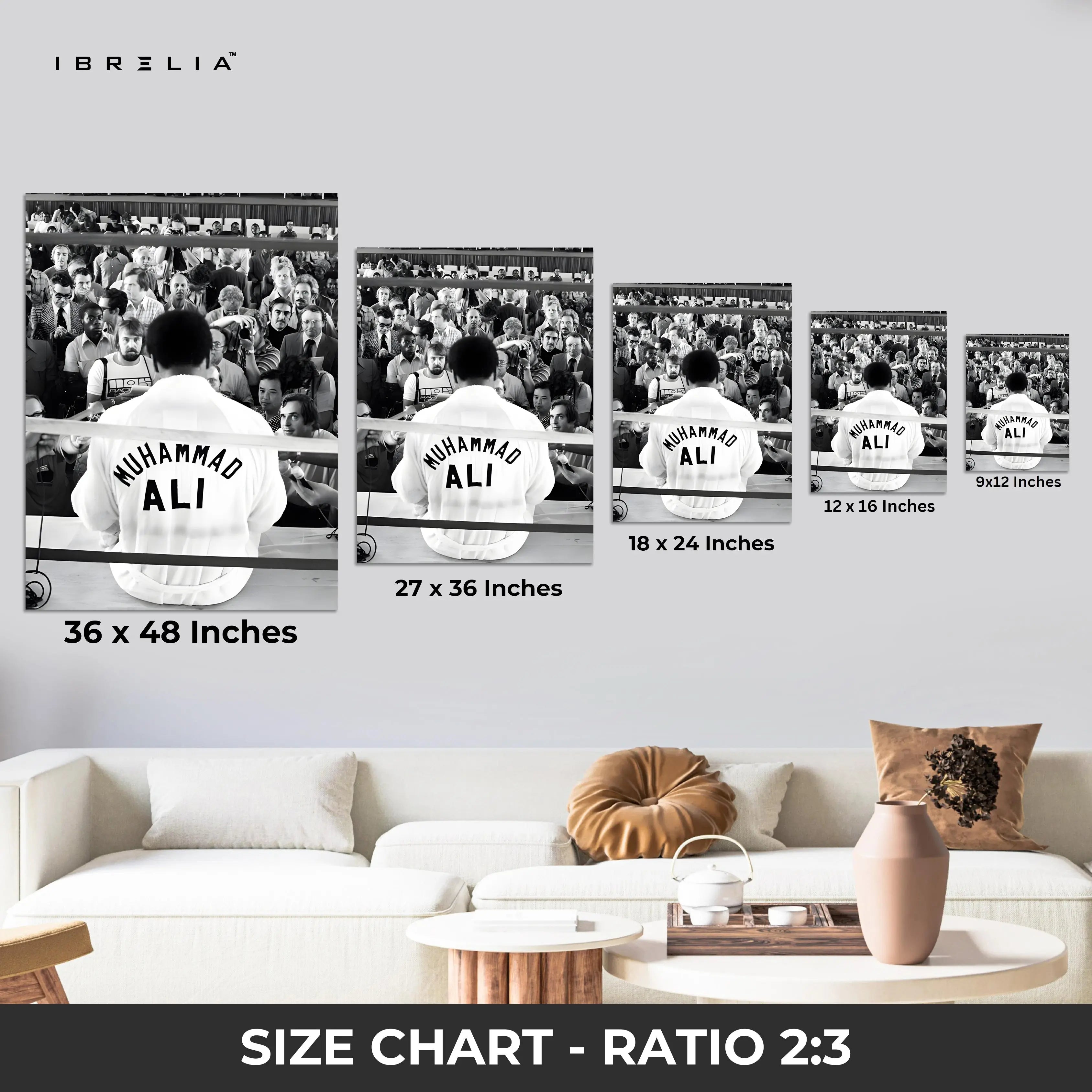 Muhammad Ali The Champion – 4K Ultra Wrap Frame Wall Art in Pakistan | IBRELIA™ IBRELIA