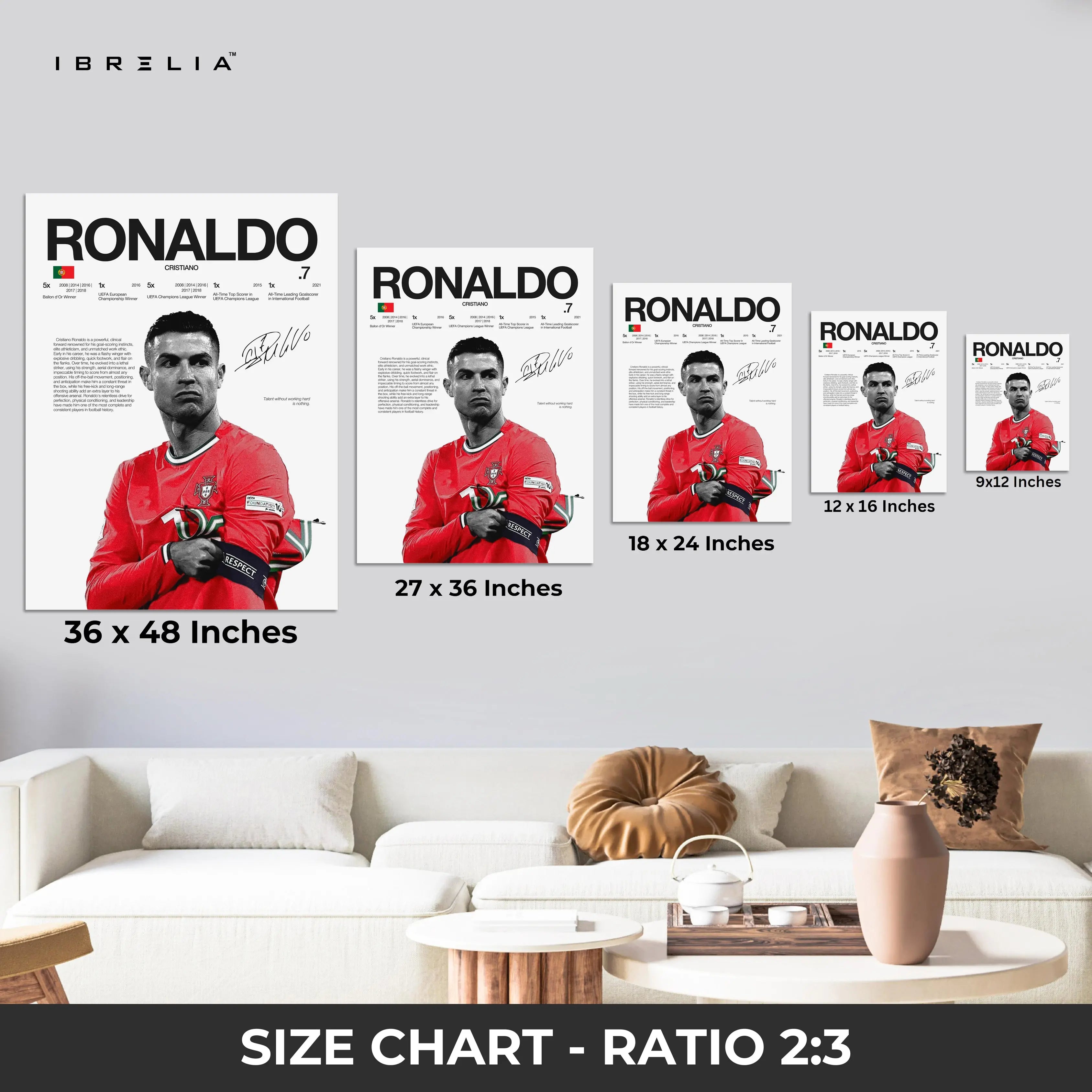 Cristiano Ronaldo – The Icon 4K Ultra Wrap Frame Wall Art in Pakistan | IBRELIA™ IBRELIA