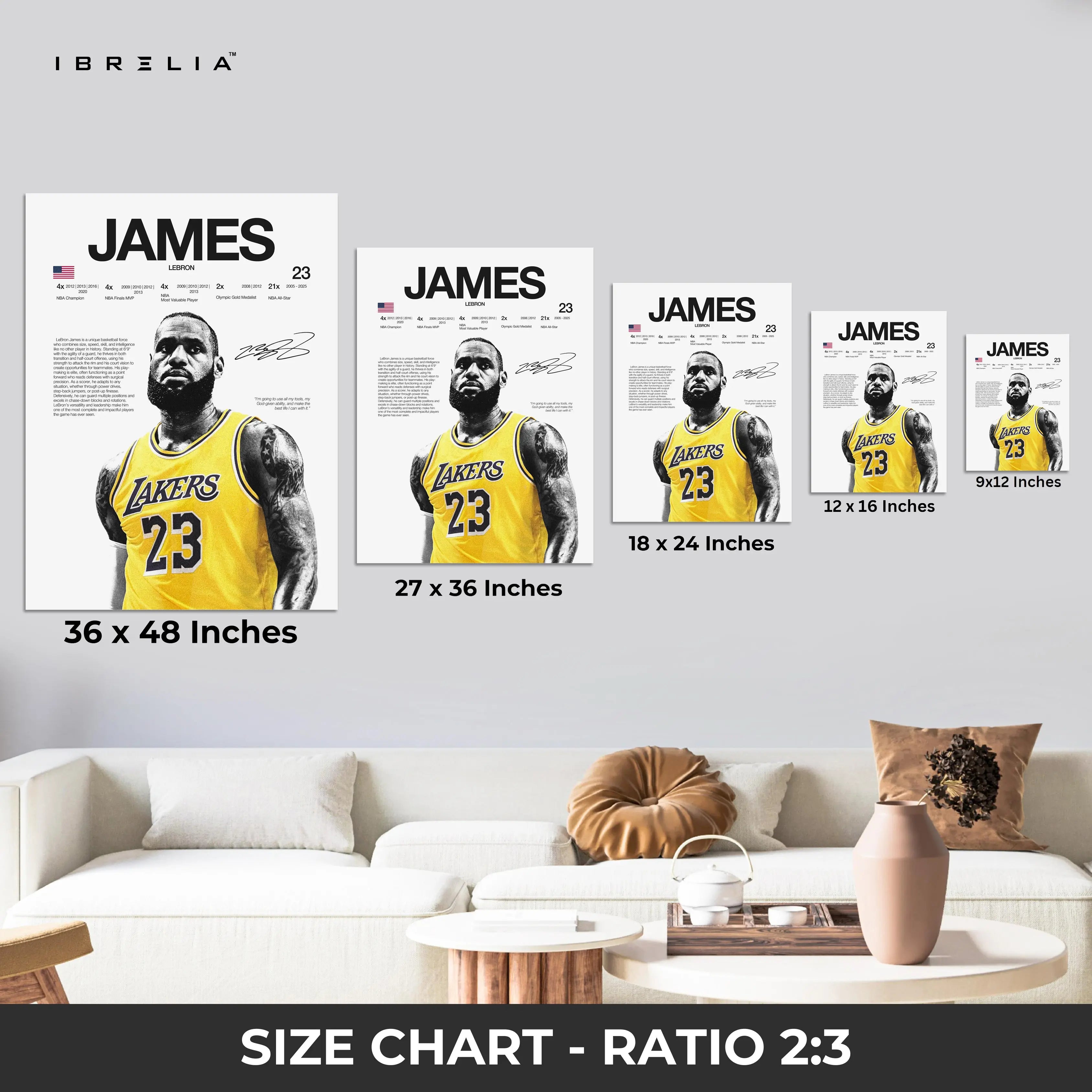 LeBron James “The King” – Lakers 4K Ultra Wrap Frame Wall Art in Pakistan | IBRELIA™ IBRELIA