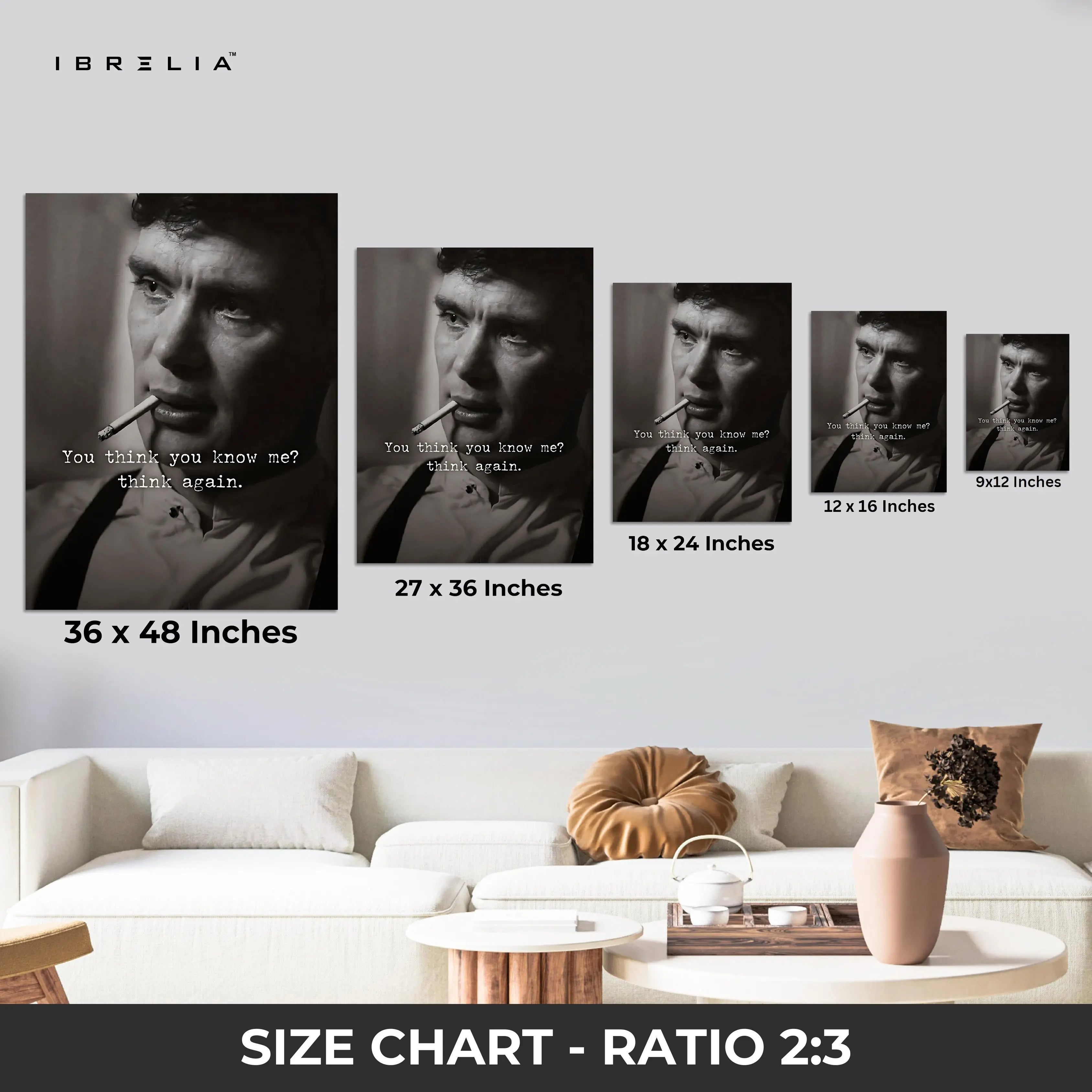 You Think You Know Me? Think Again – Cinematic Noir Wall Frame | 4K Ultra Wrap Frame Wall Art in Pakistan | IBRELIA™ IBRELIA