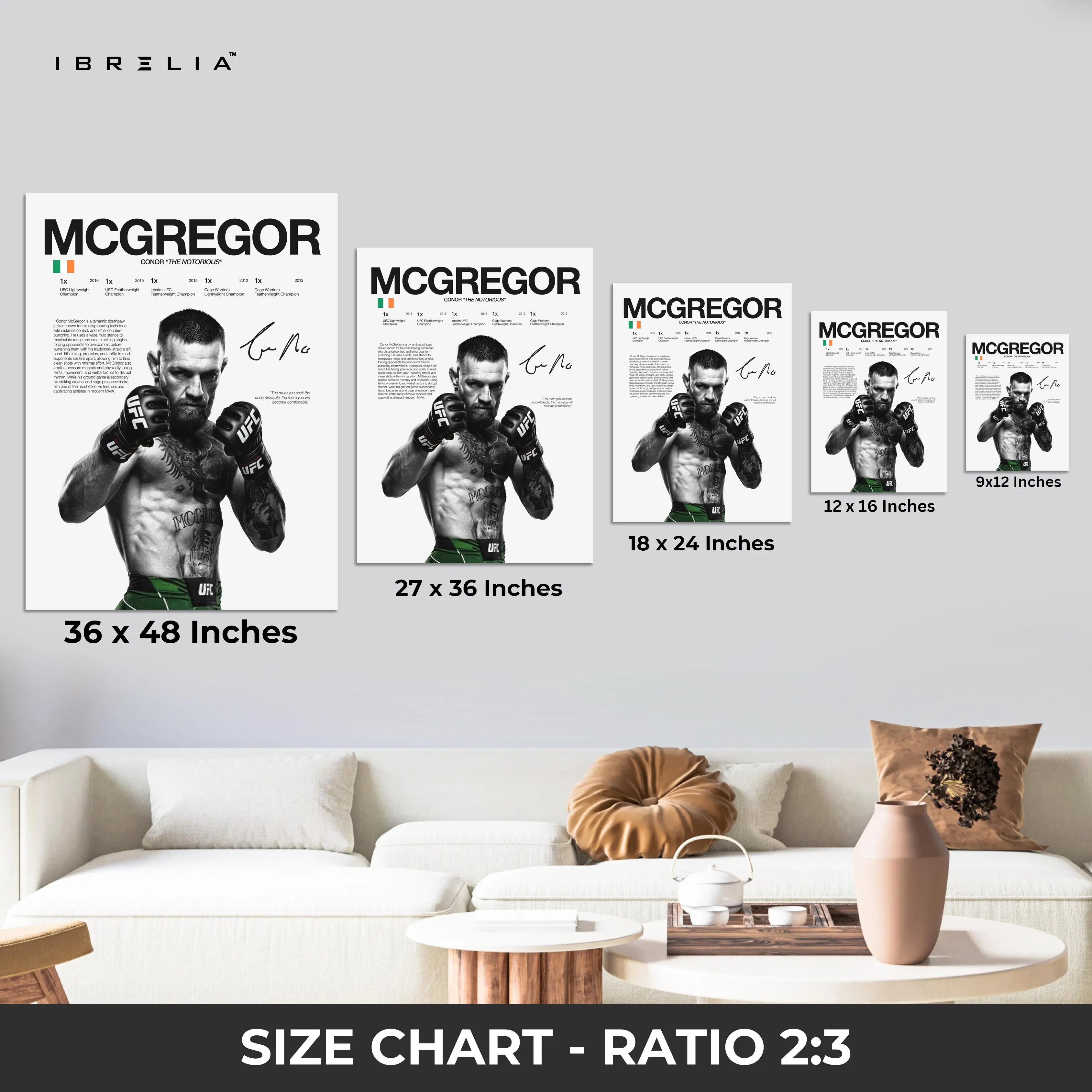 Conor McGregor “The Notorious” – 4K Ultra Wrap Frame Wall Art in Pakistan | IBRELIA™ IBRELIA