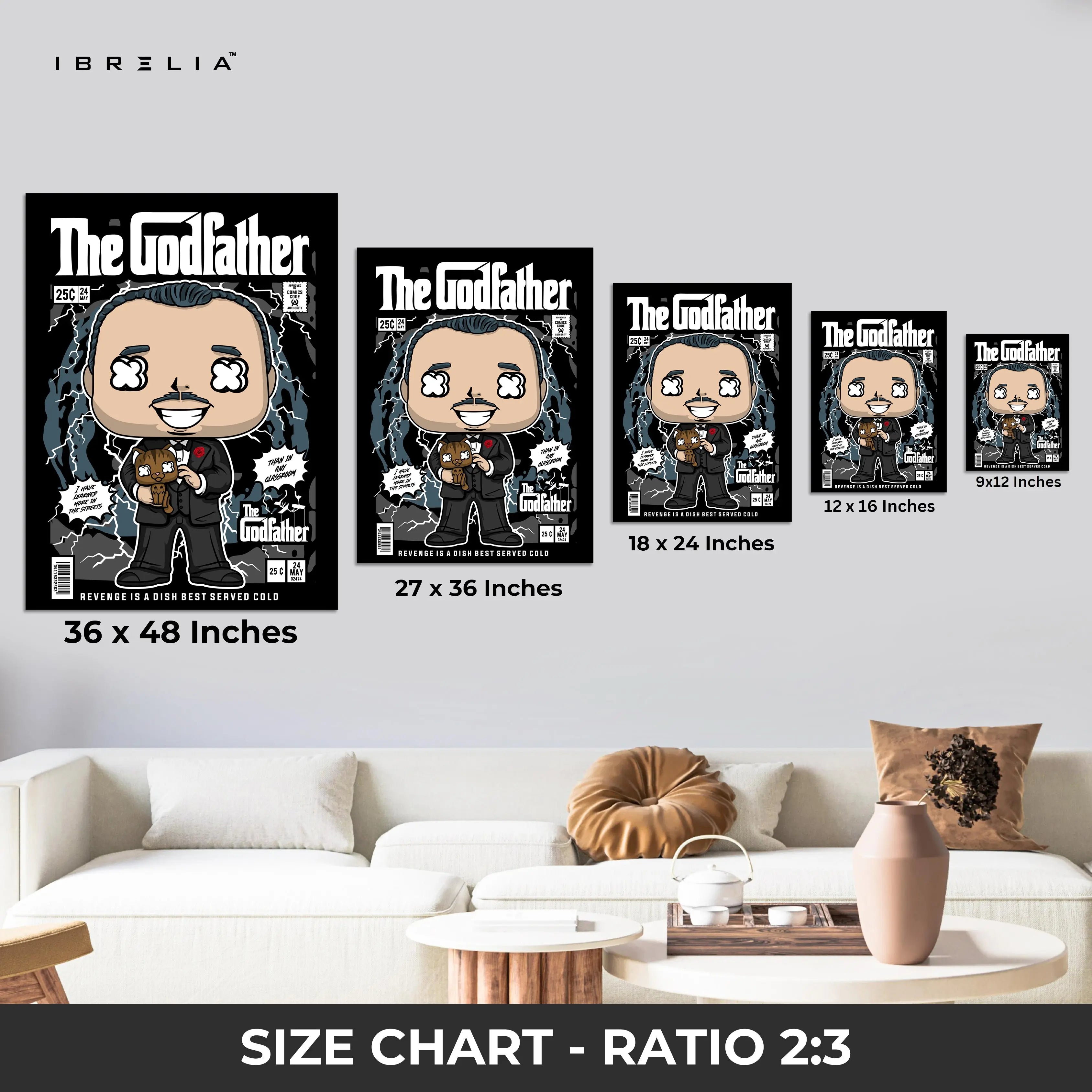 The Godfather “Comic Pop Edition” 4K Wall Art in Pakistan | IBRELIA™ IBRELIA