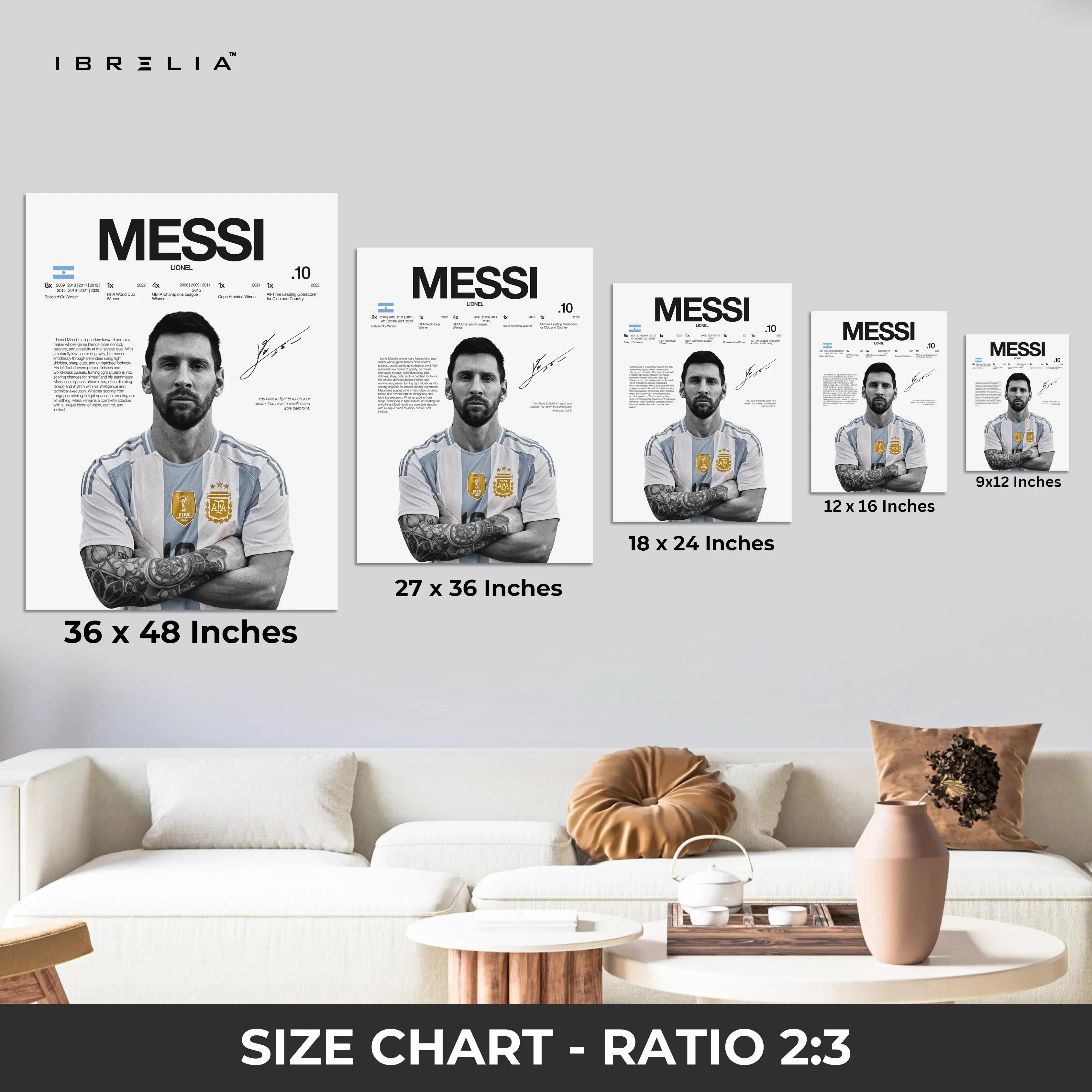 Lionel Messi – The GOAT Edition 4K Ultra Wrap Frame Wall Art in Pakistan | IBRELIA™ IBRELIA