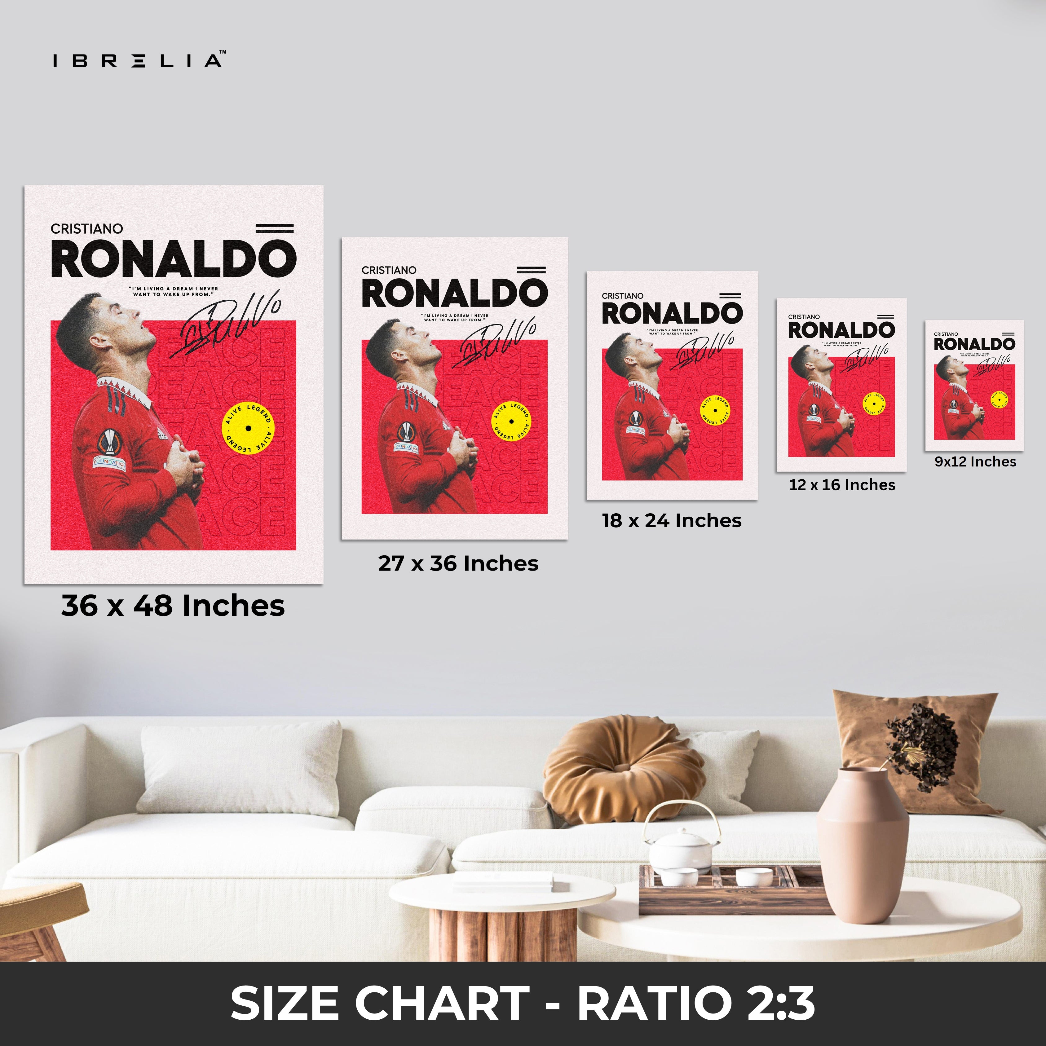 Cristiano Ronaldo Alive Legend – 4K Ultra Wrap Frame Wall Art in Pakistan | IBRELIA™ IBRELIA