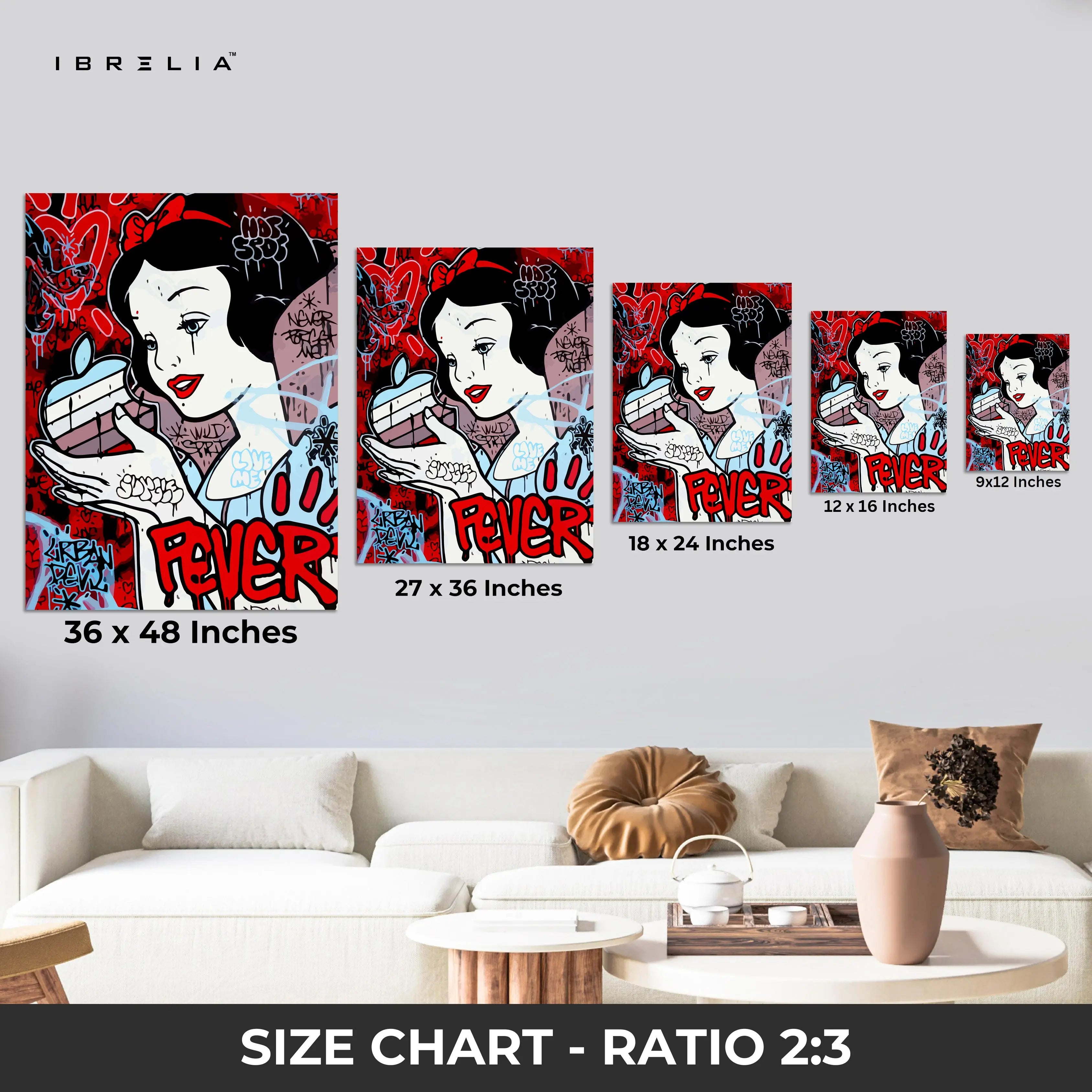 Snow White Graffiti Pop Art – 4K Ultra Wrap Frame Wall Art in Pakistan | IBRELIA™ IBRELIA