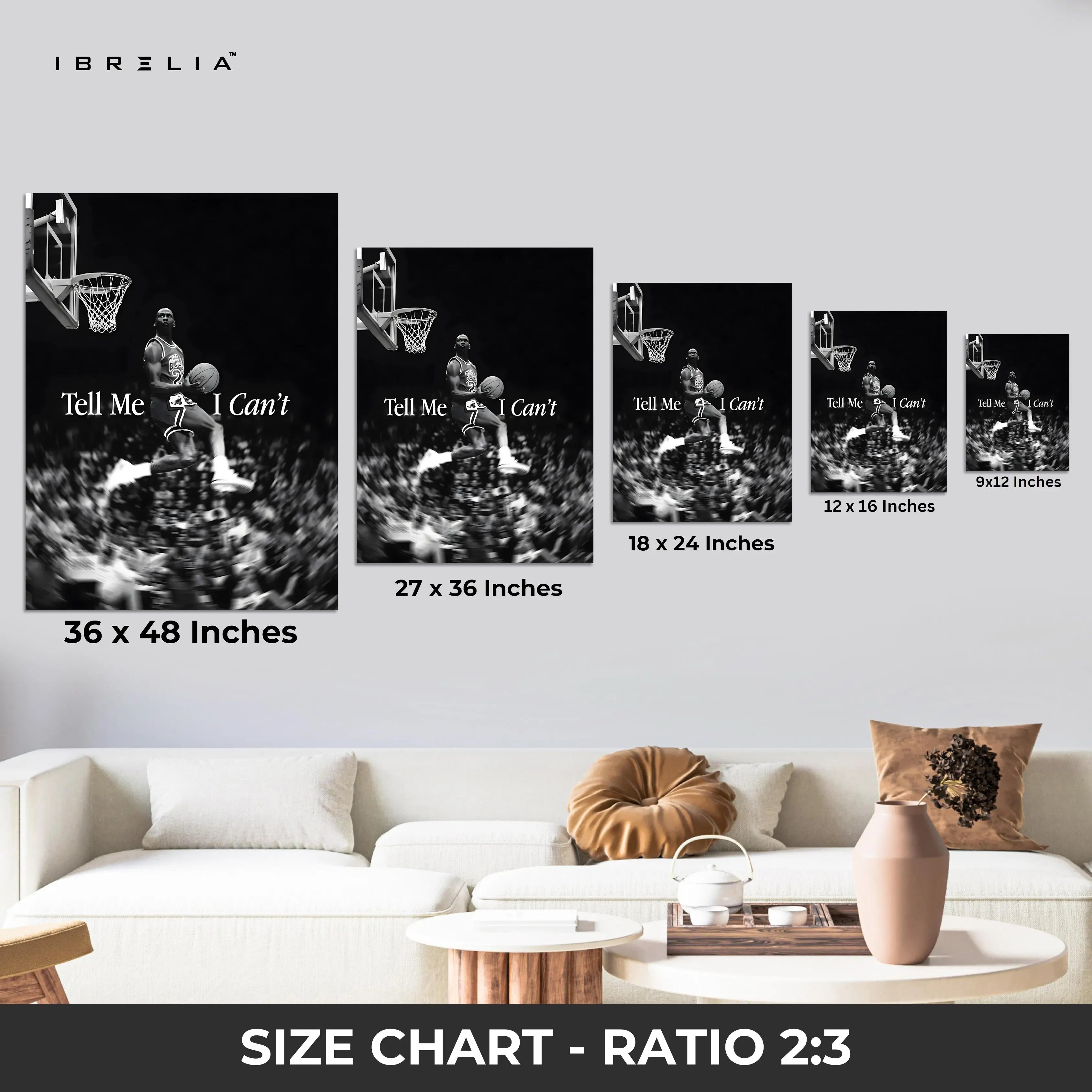 Michael Jordan “Tell Me I Can’t” – 4K Ultra Wrap Frame Wall Art in Pakistan | IBRELIA™ IBRELIA