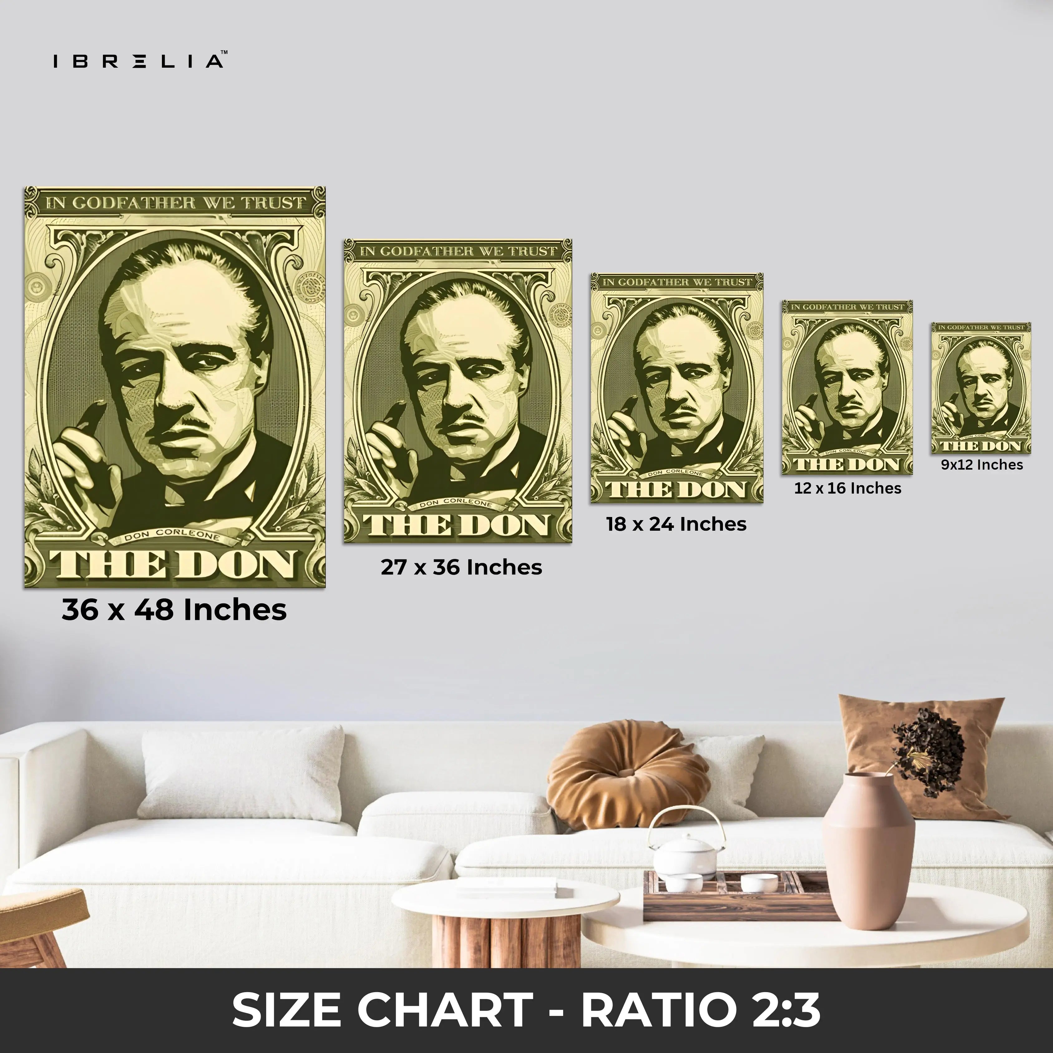 The Godfather “The Don” Wall Frame | 4K Ultra Wrap Frame Wall Art in Pakistan | IBRELIA™ IBRELIA