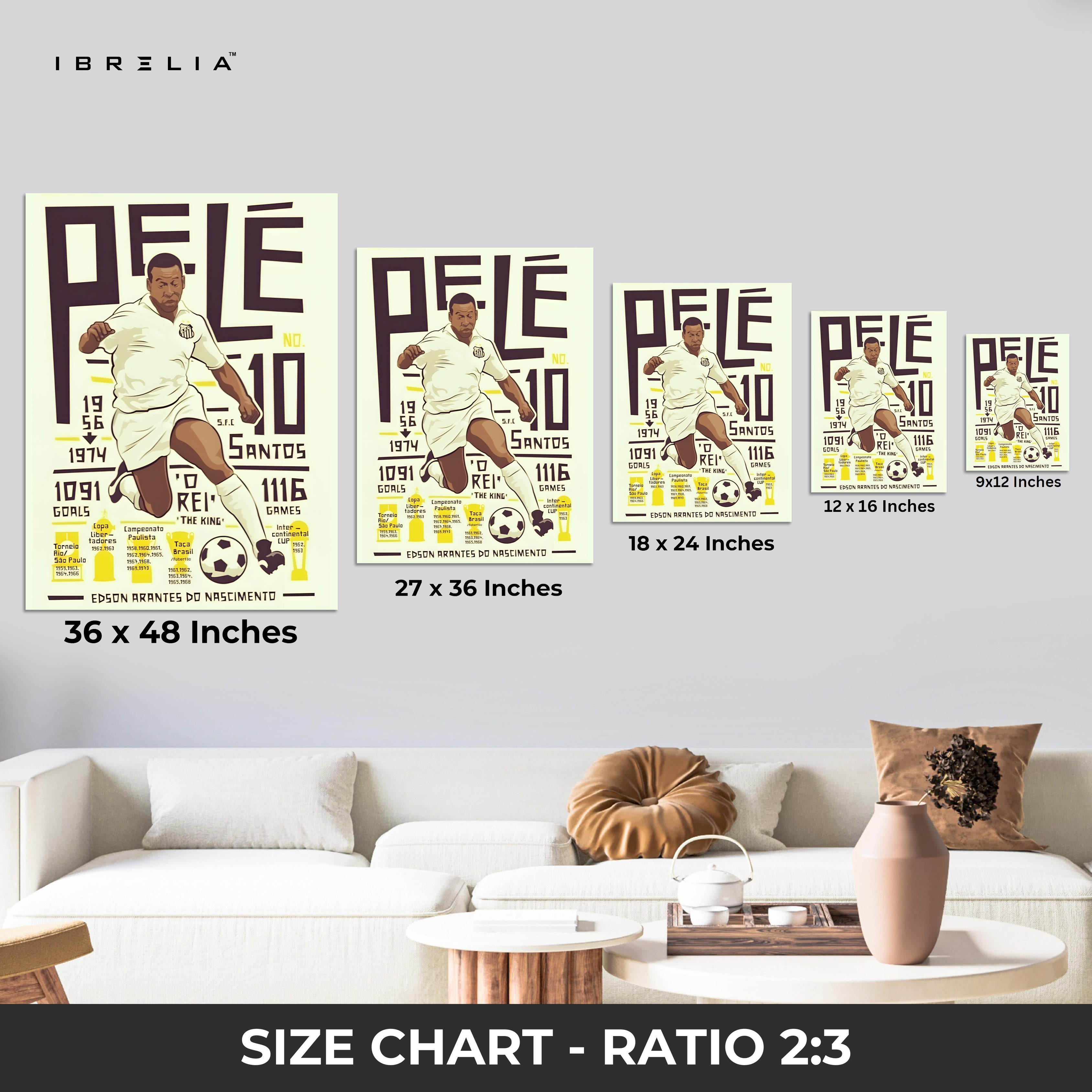 Pelé Wall Art – Santos Legacy Edition | IBRELIA™