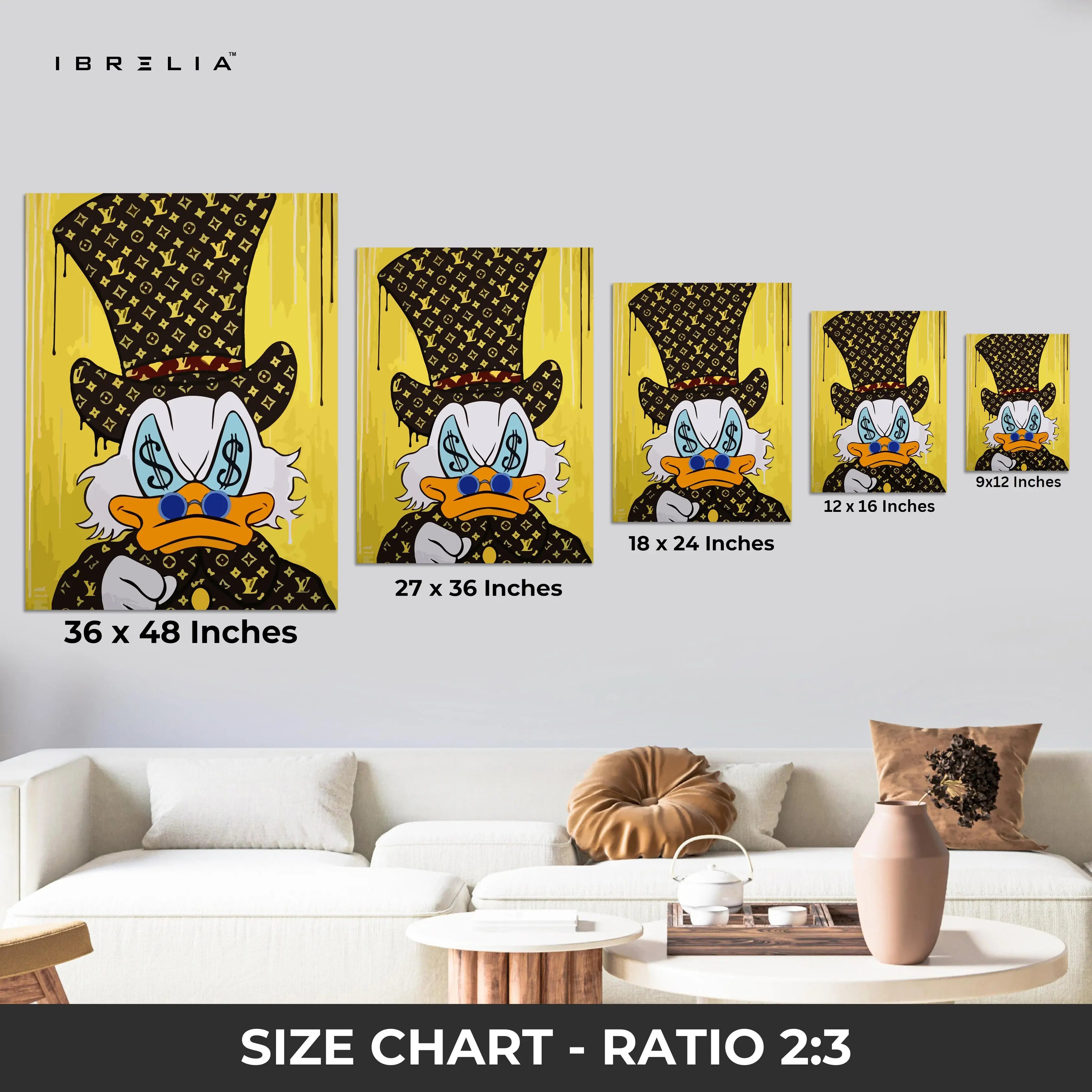 Rich Duck LV Drip – 4K Ultra Wrap Frame Wall Art in Pakistan | IBRELIA™ IBRELIA