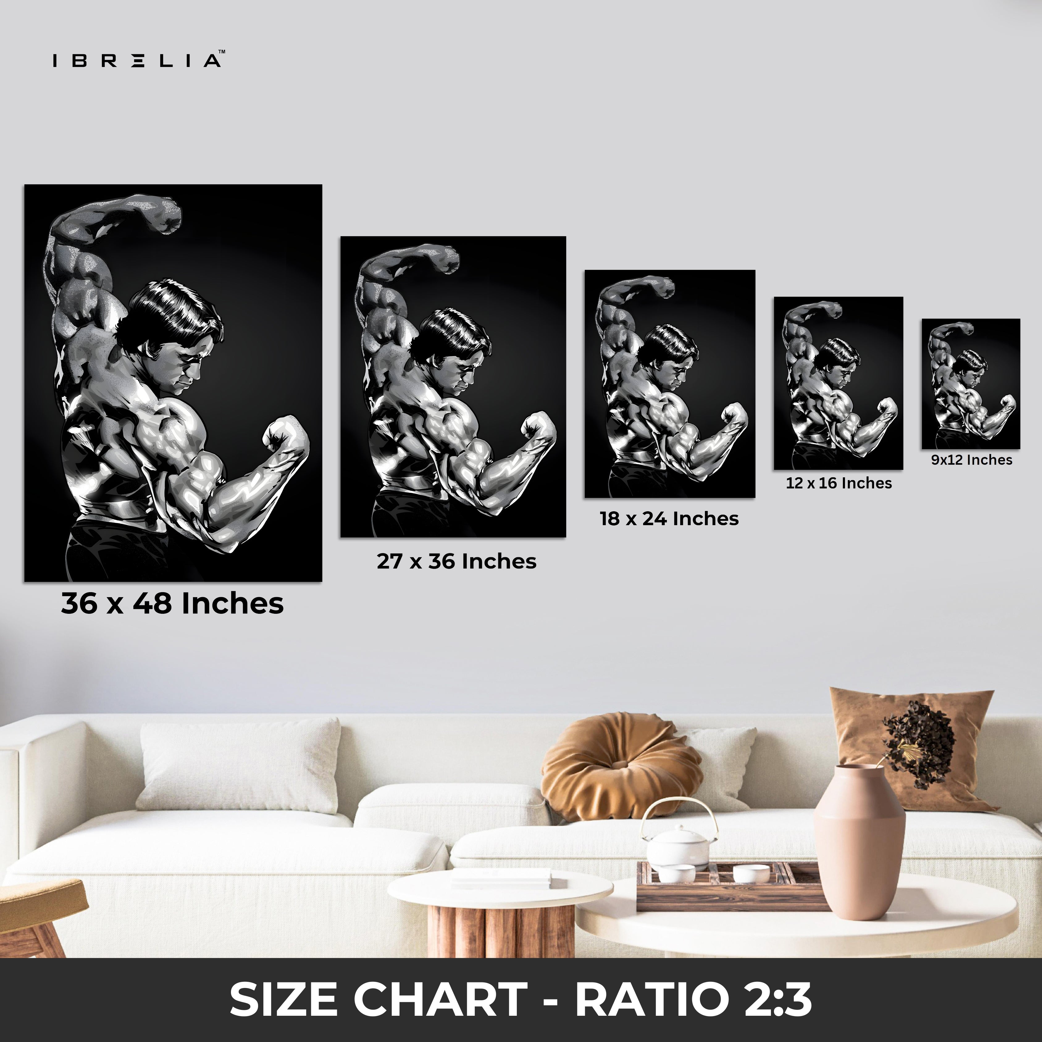 Arnold Schwarzenegger Bodybuilding Wall Art – Strength in Motion | IBRELIA™