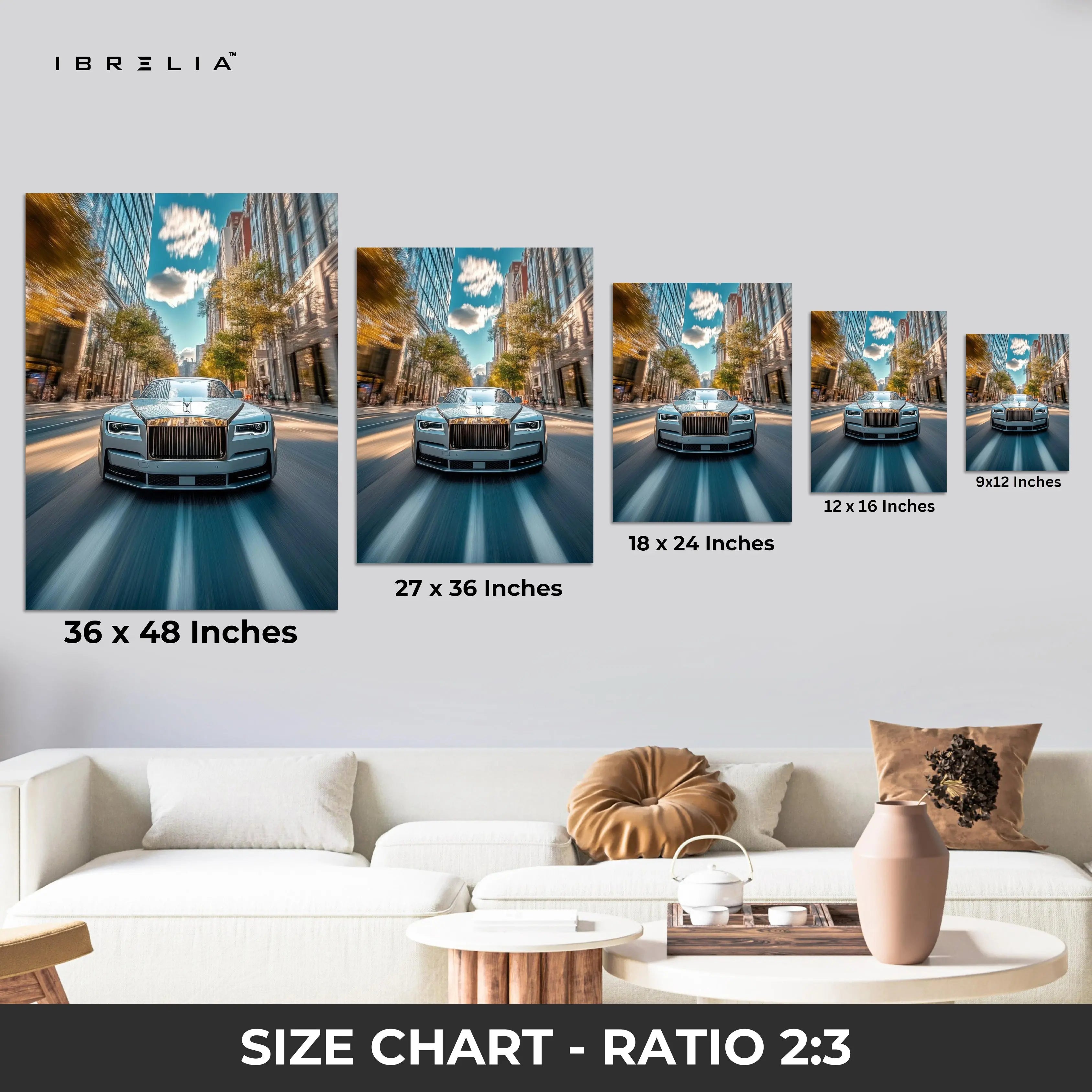 Rolls Royce Speed Motion – 4K Ultra Wrap Frame Wall Art in Pakistan | IBRELIA™ IBRELIA