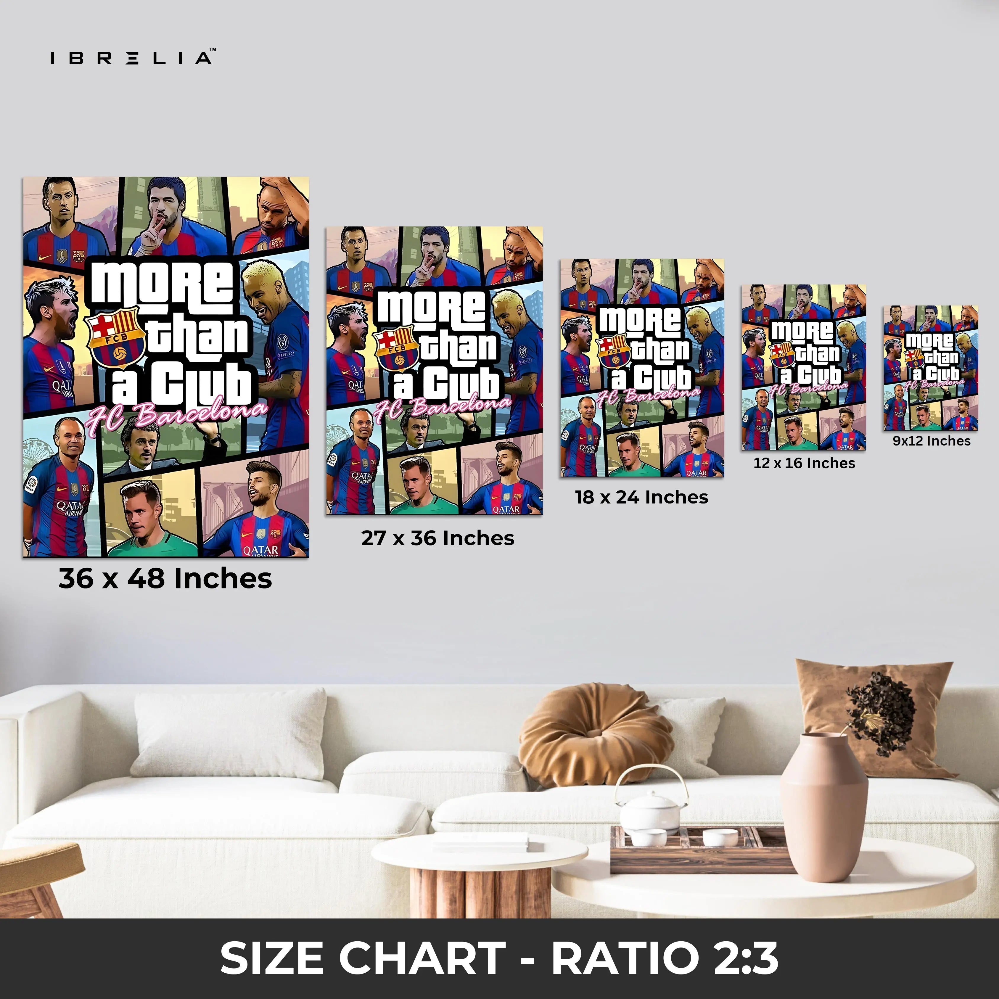 FC Barcelona Wall Art – “More Than a Club” Edition | IBRELIA™ IBRELIA