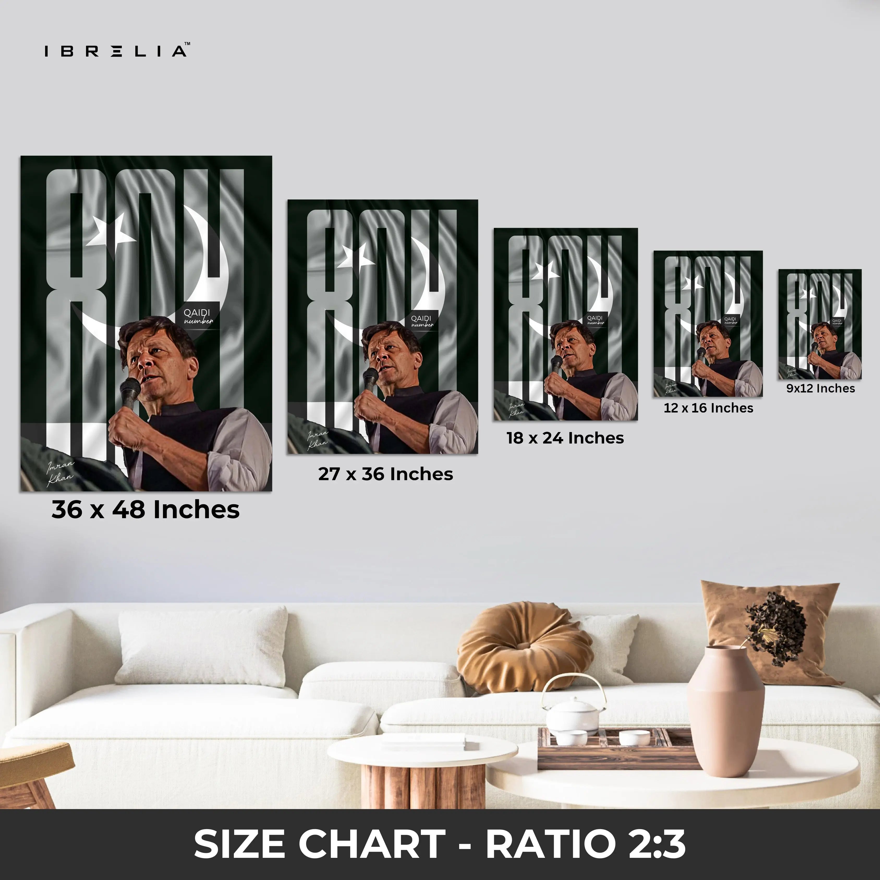 Imran Khan “Qaidi No. 804” Wall Art – Symbol of Strength & Revolution | IBRELIA™ IBRELIA