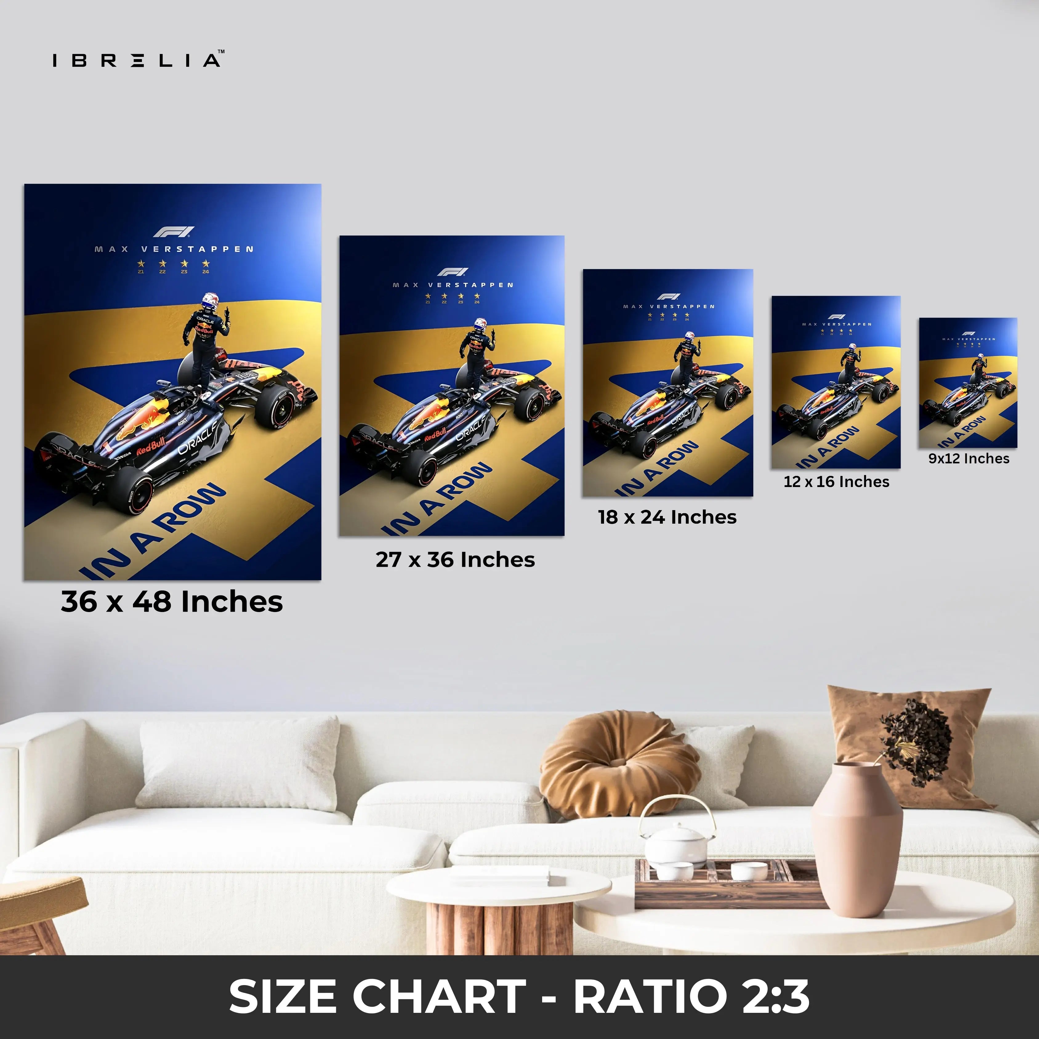 Max Verstappen F1 Champion 4K Ultra Wrap Frame Wall Art in Pakistan | IBRELIA™ IBRELIA