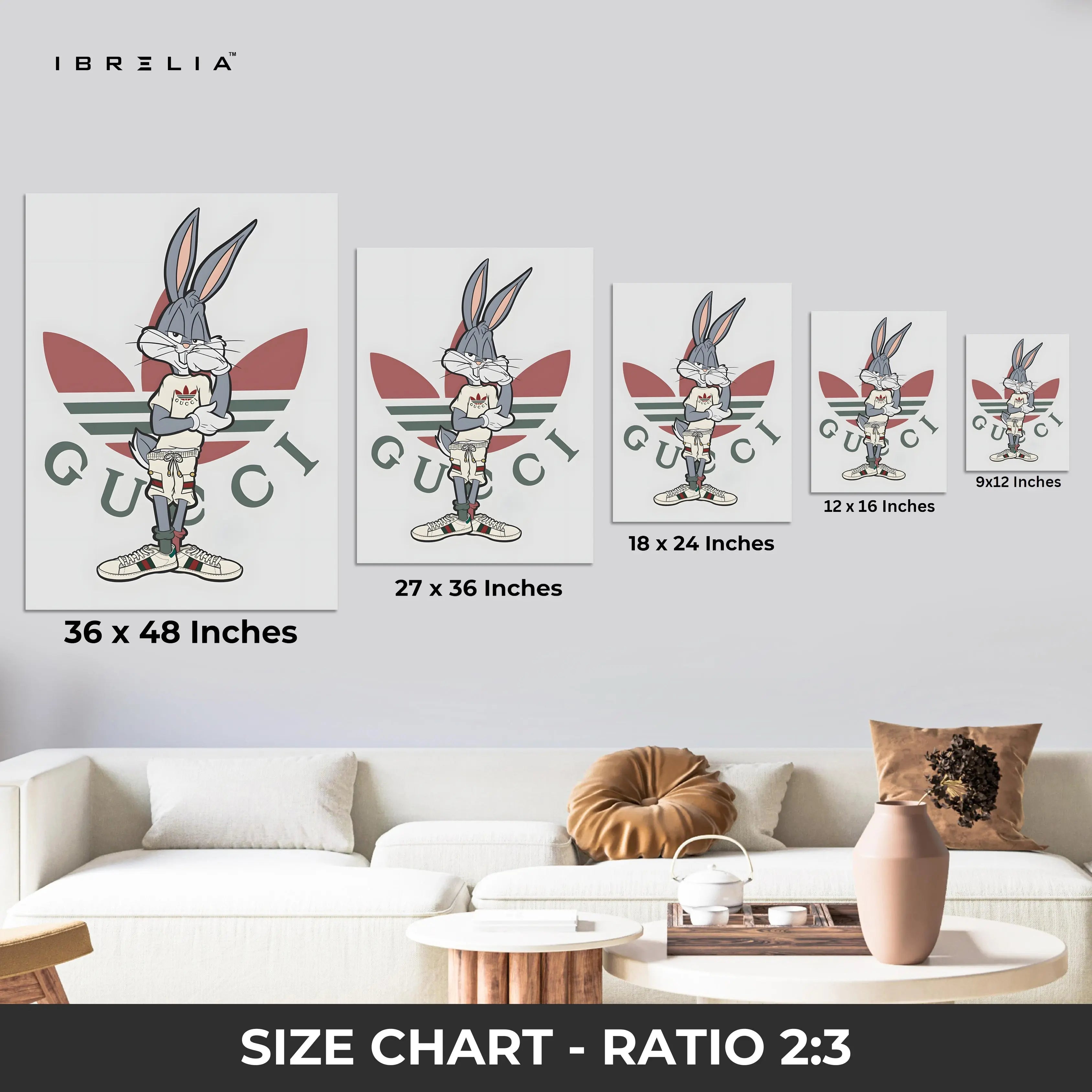 Bugs Bunny x Wall Frame | 4K Ultra Wrap Frame Wall Art in Pakistan | IBRELIA™ IBRELIA