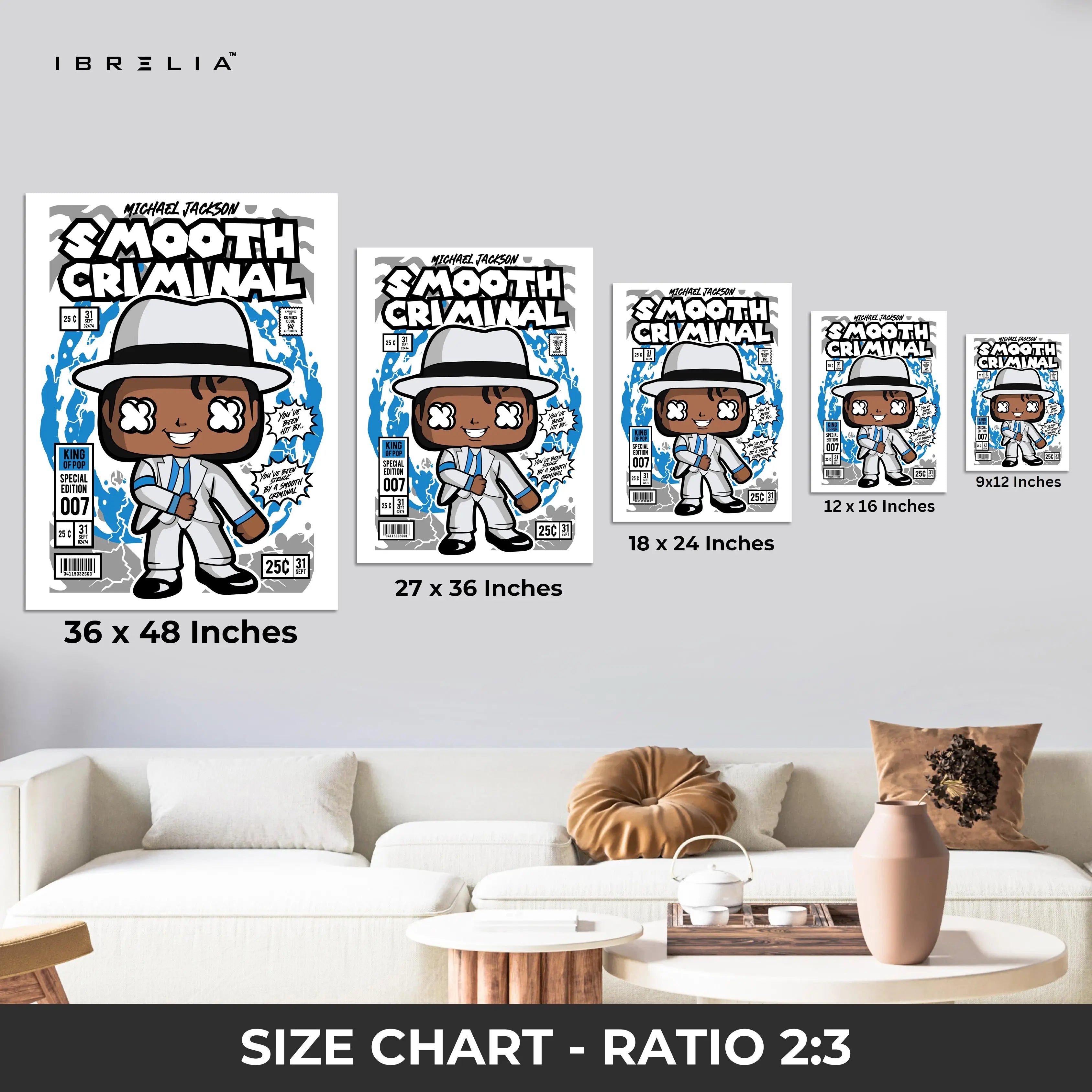 Michael Jackson “Smooth Criminal” Pop Art Comic Edition – 4K Ultra Wrap Frame Wall Art in Pakistan | IBRELIA™ IBRELIA