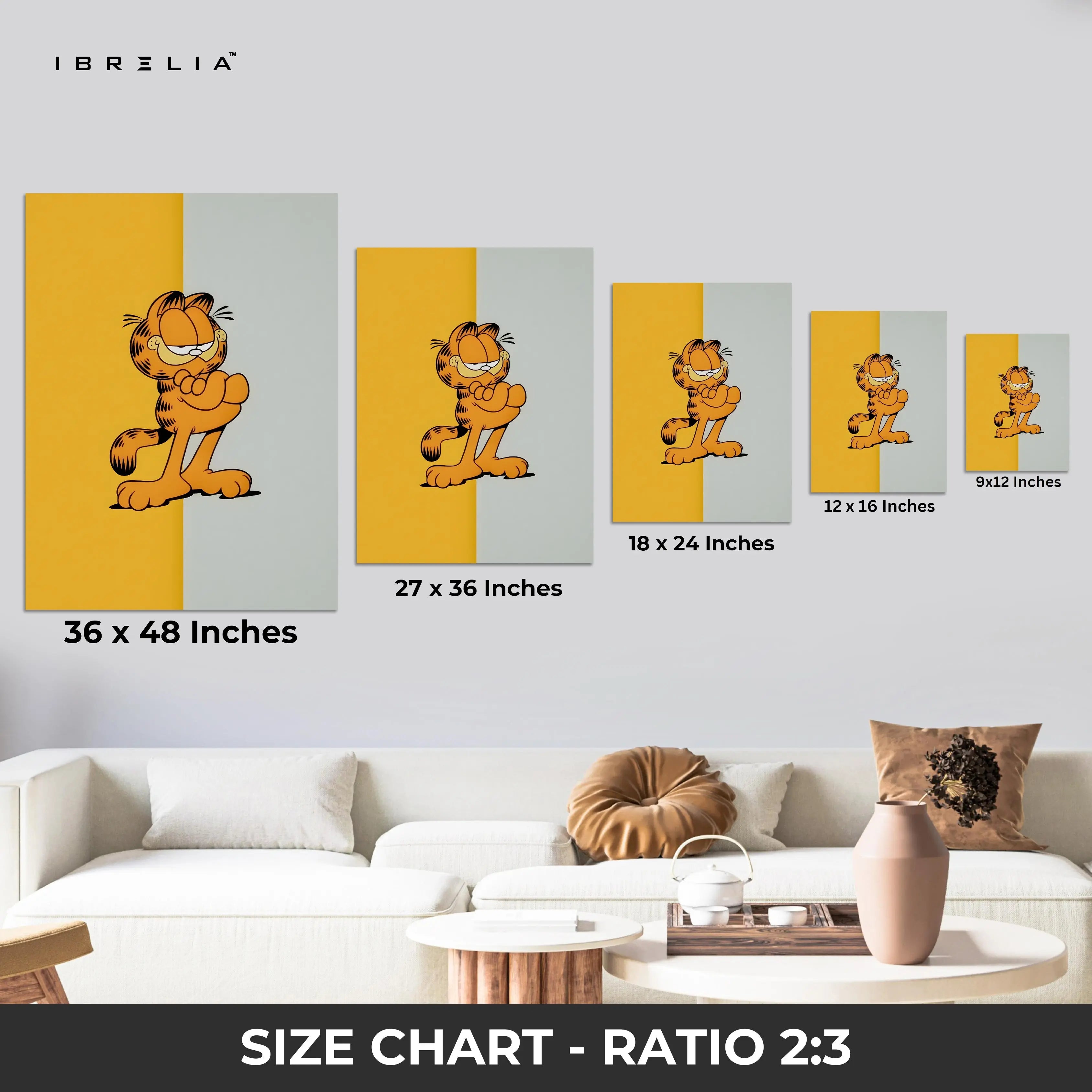 Garfield Minimalist Wall Frame | 4K Ultra Wrap Frame Wall Art in Pakistan | IBRELIA™ IBRELIA
