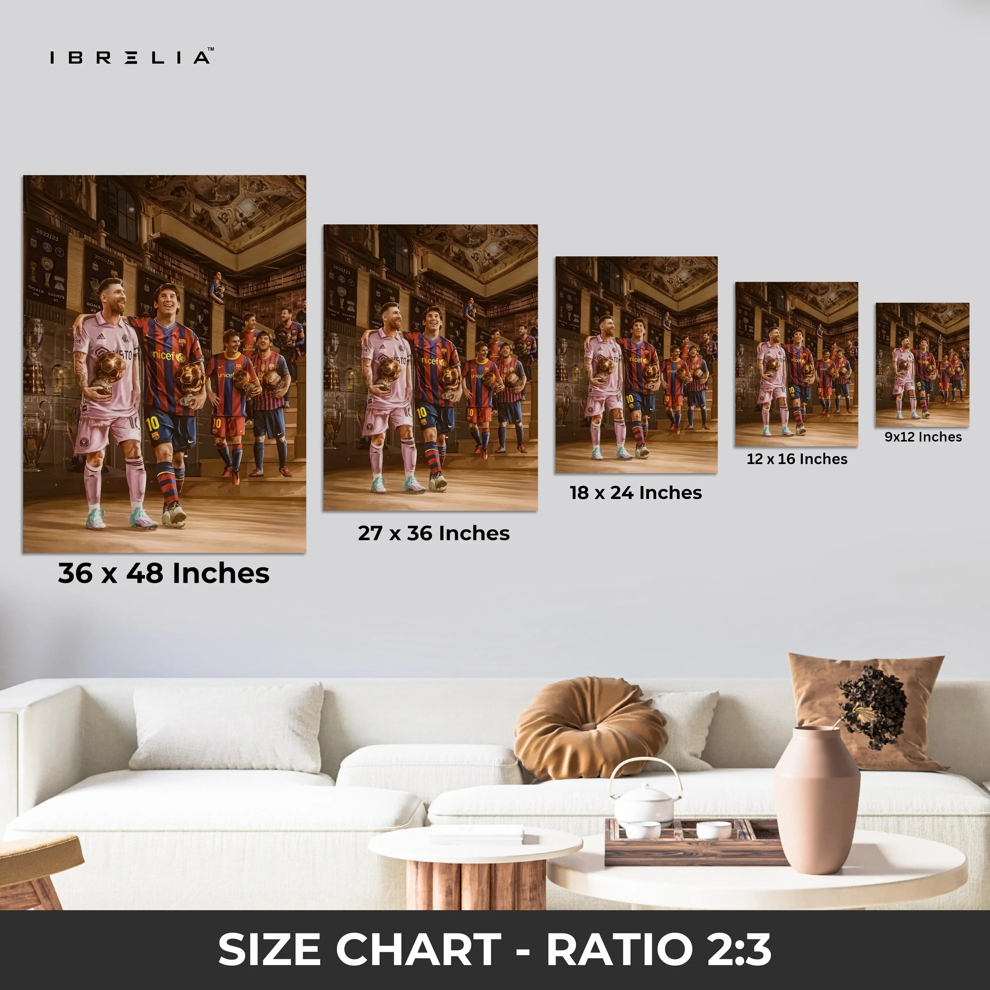 Lionel Messi Wall Art – Ballon d’Or Legacy Edition | IBRELIA™ IBRELIA