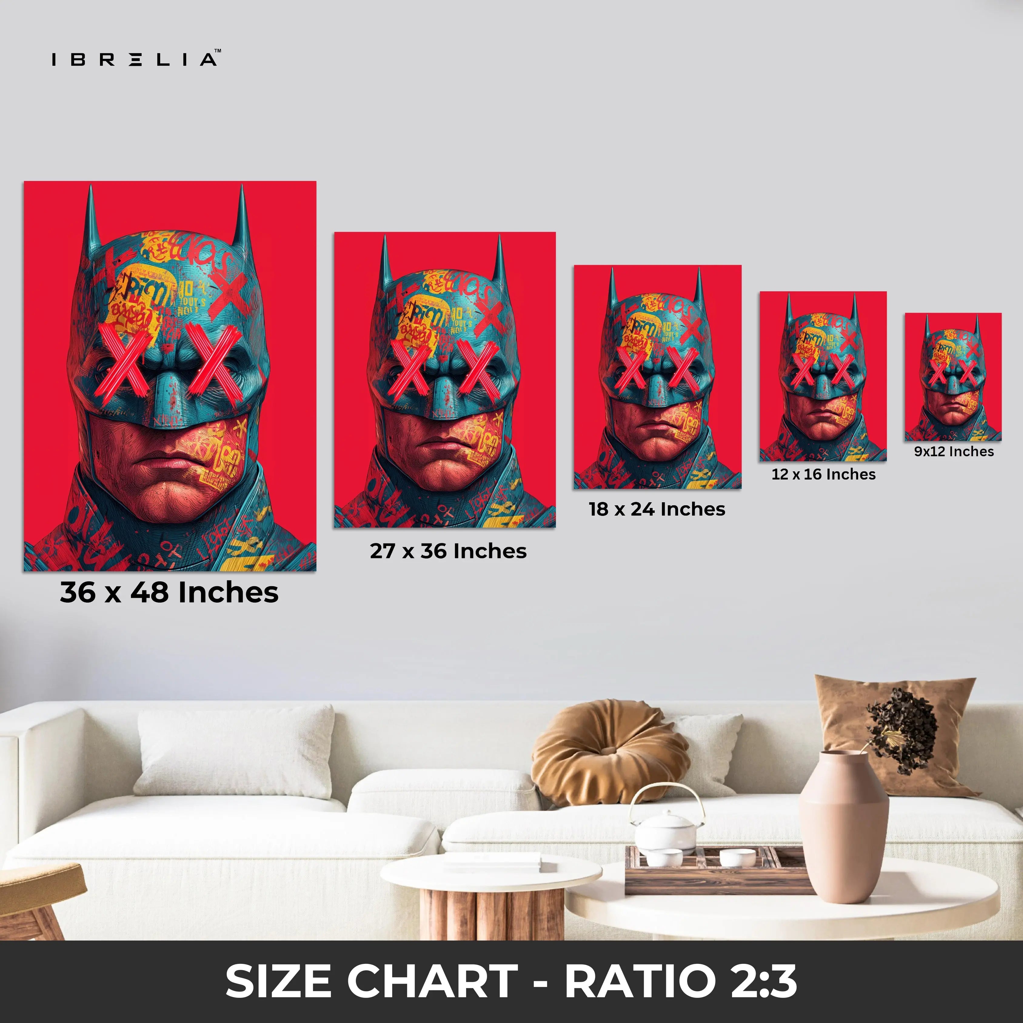 Graffiti Batman 4K Ultra HD Wall Art in Pakistan | IBRELIA™ IBRELIA