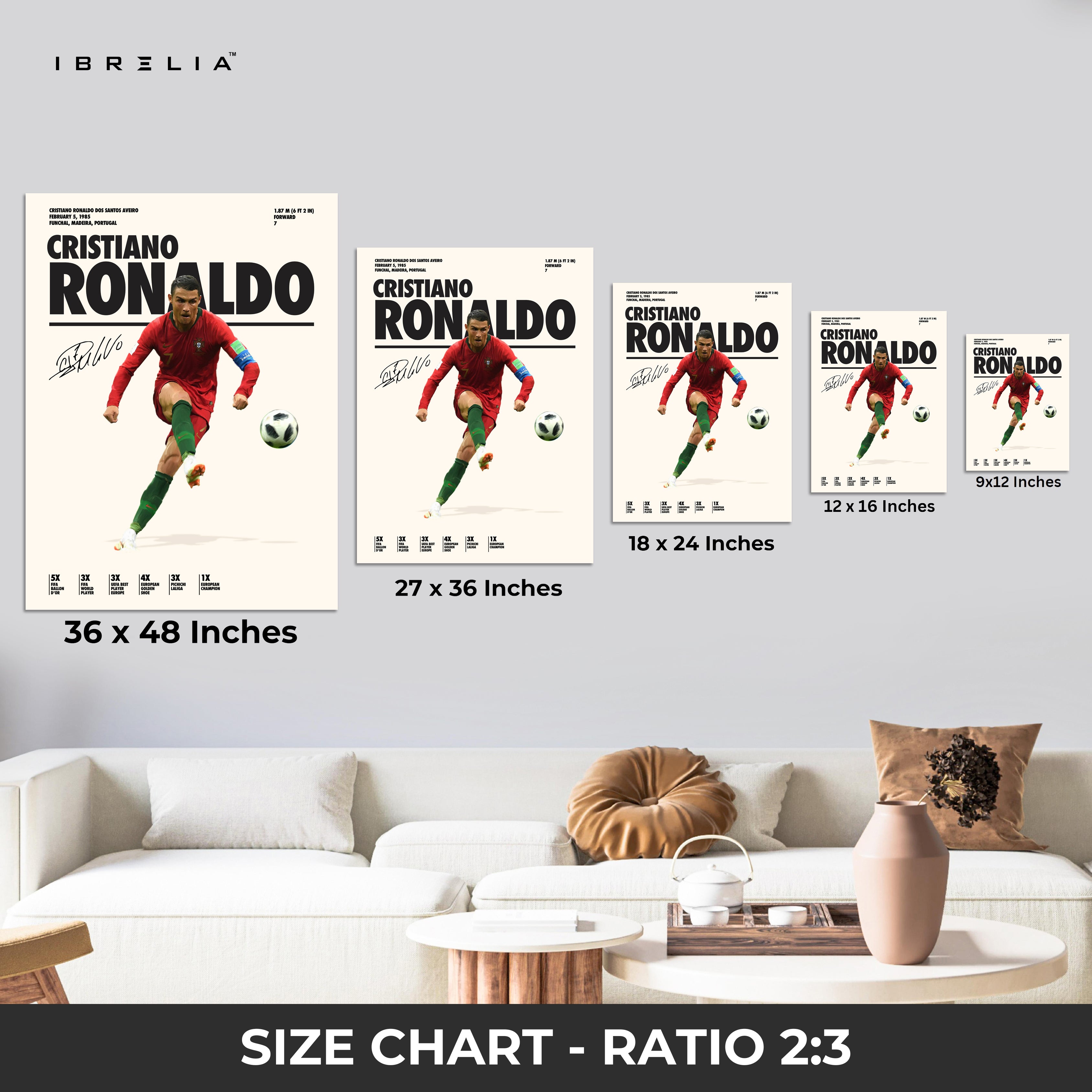 Cristiano Ronaldo Portugal Kick Pose – 4K Ultra Wrap Frame Wall Art in Pakistan | IBRELIA™