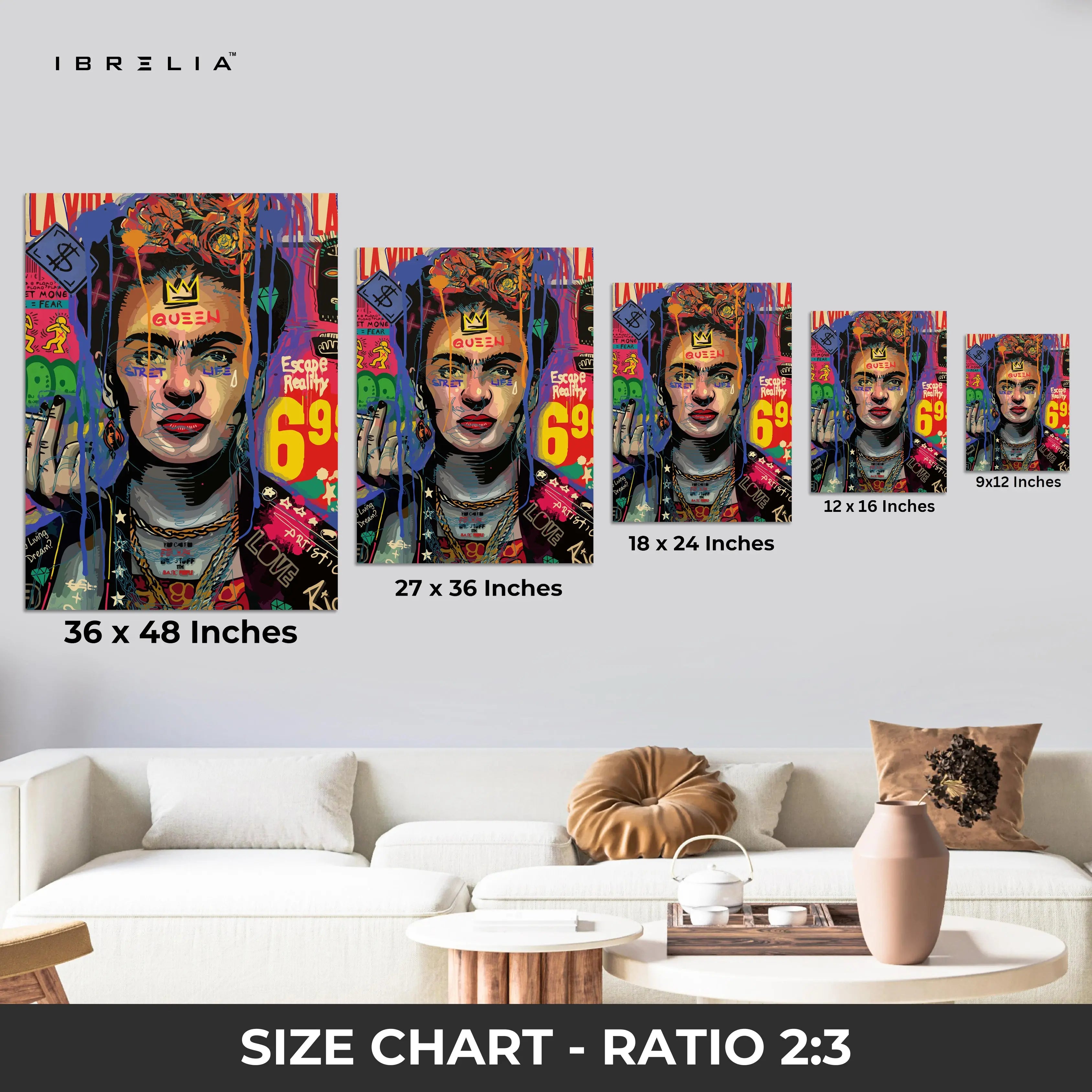 Frida Street Queen – 4K Ultra Wrap Frame Wall Art in Pakistan | IBRELIA™ IBRELIA