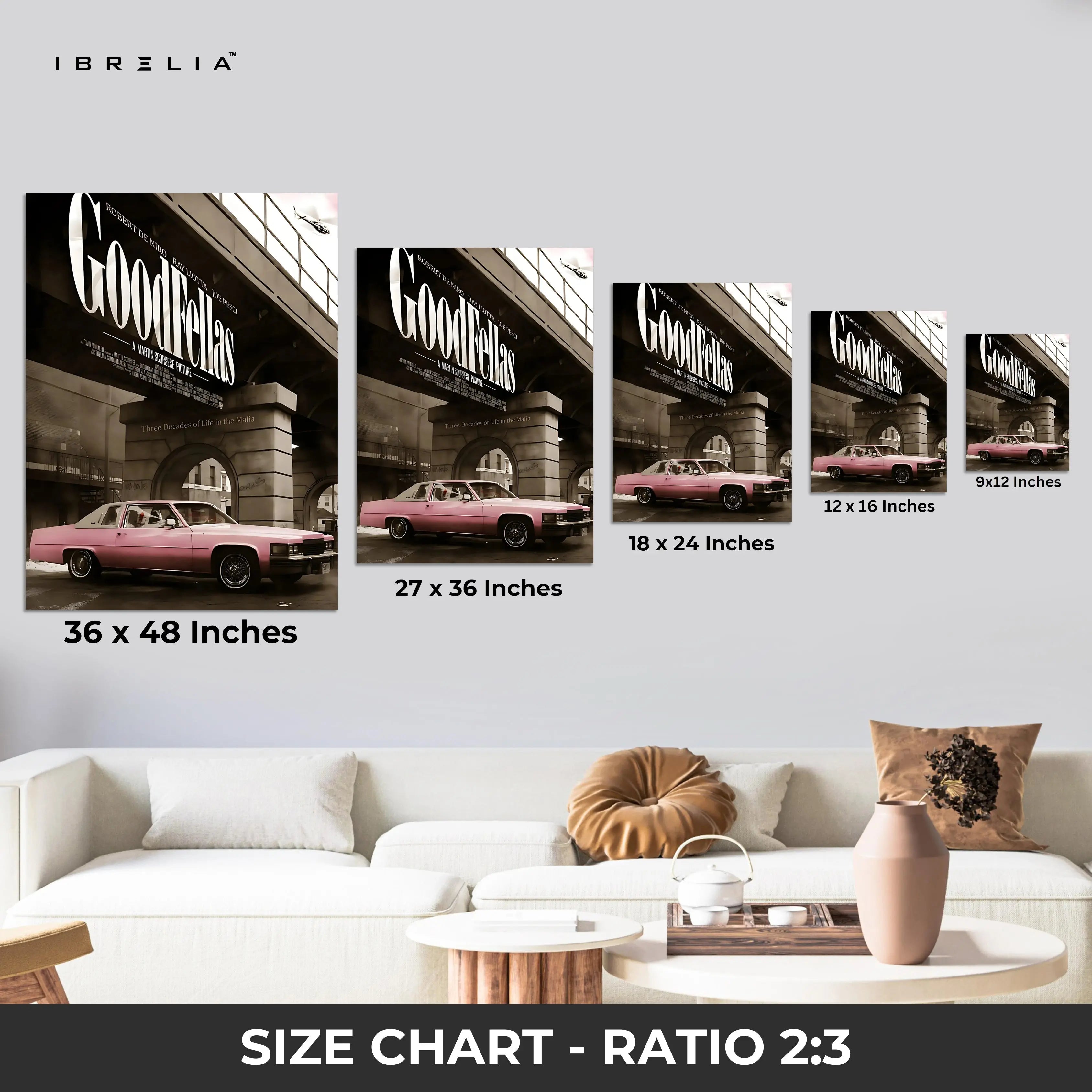 Goodfellas – Pink Cadillac Edition 4K Ultra Wrap Frame Wall Art in Pakistan | IBRELIA™ IBRELIA