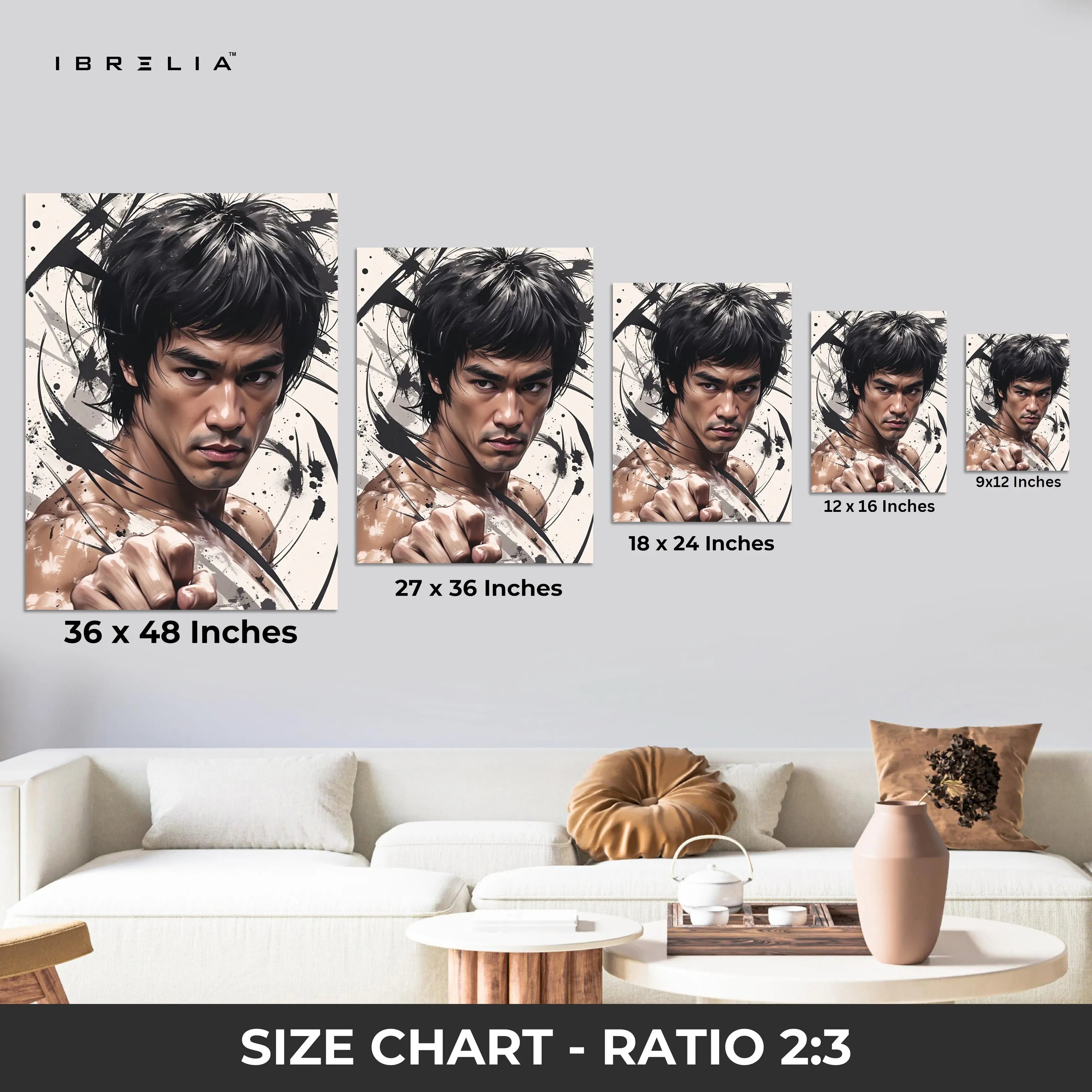 Bruce Lee Legacy Wall Frame | 4K Ultra Wrap Frame Wall Art in Pakistan | IBRELIA™ IBRELIA