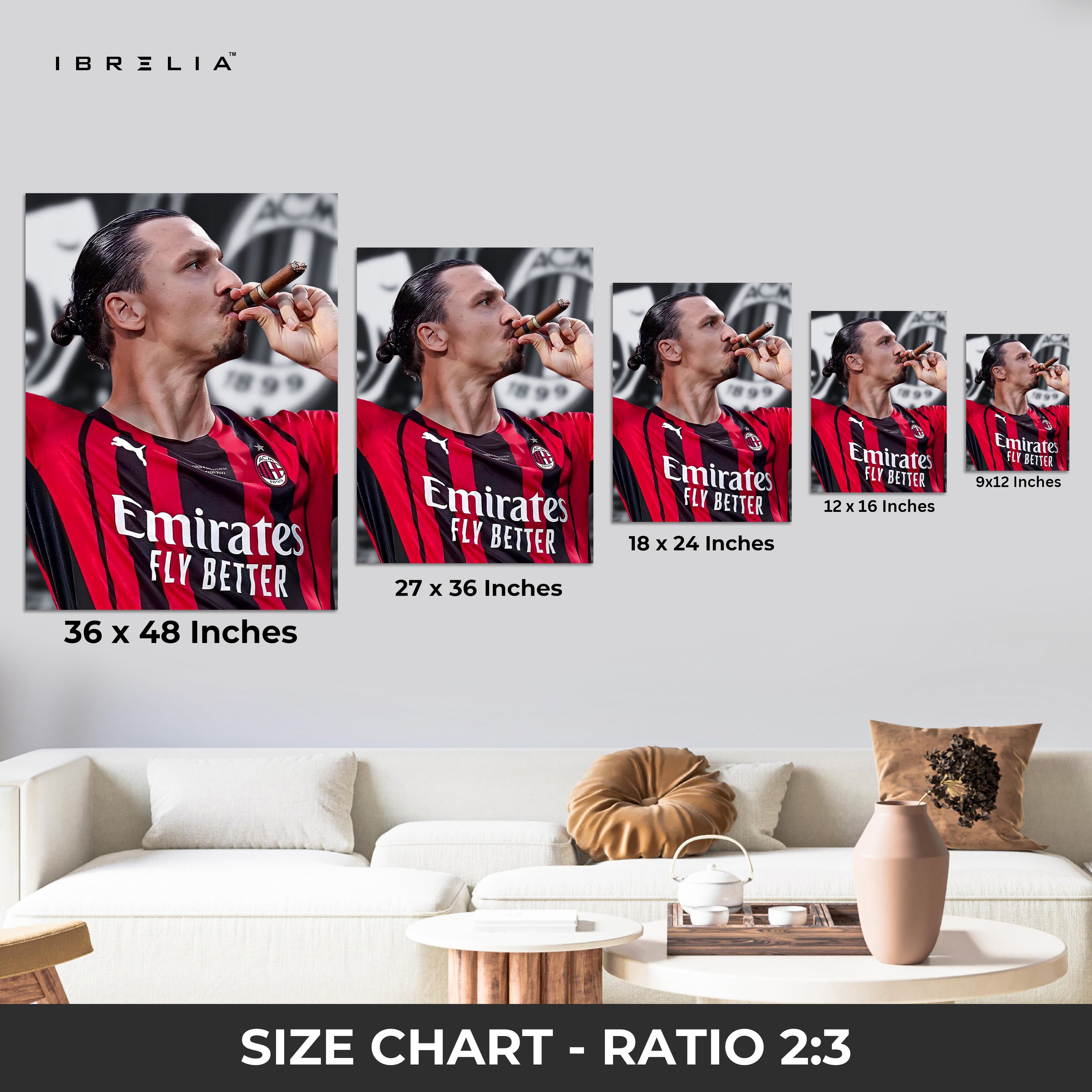 Zlatan Ibrahimović Champion’s Cigar – 4K Ultra Wrap Frame Wall Art in Pakistan | IBRELIA™