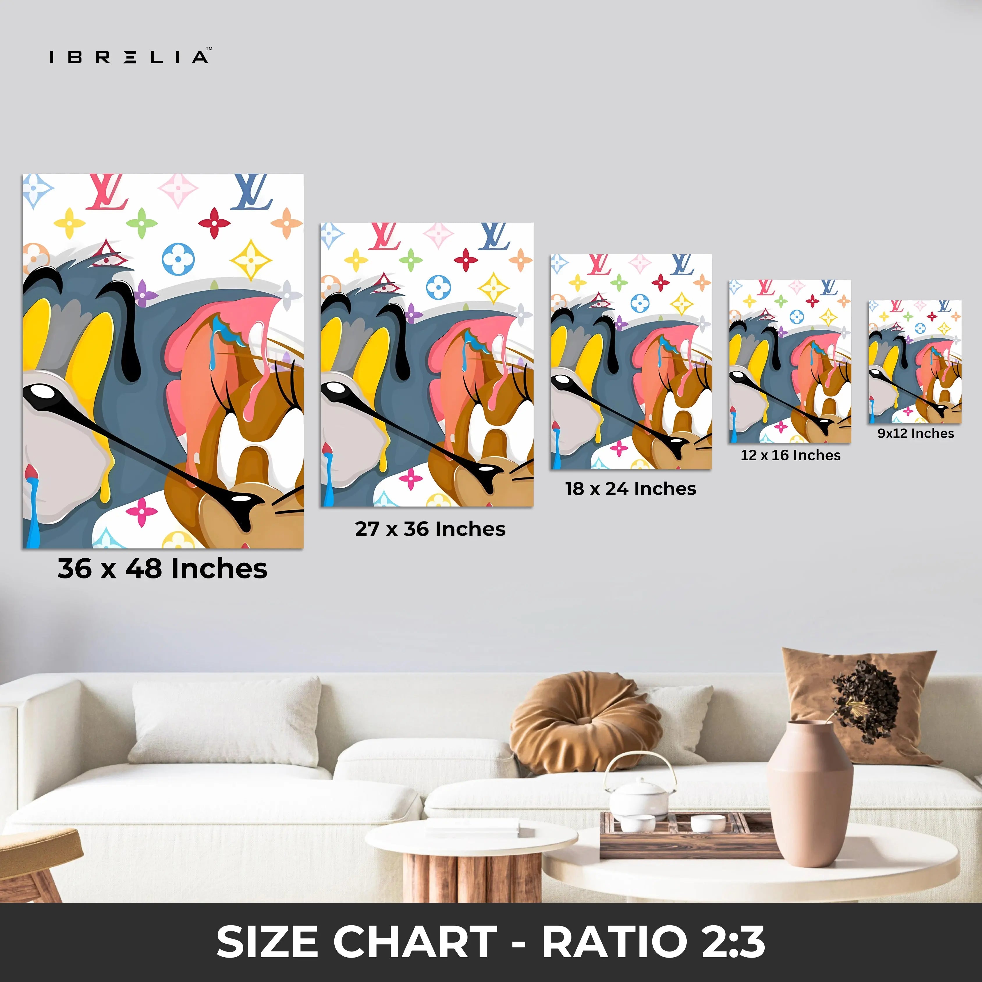 Tom & Jerry “LV Drip Edition” 4K Wall Art in Pakistan | IBRELIA™ IBRELIA