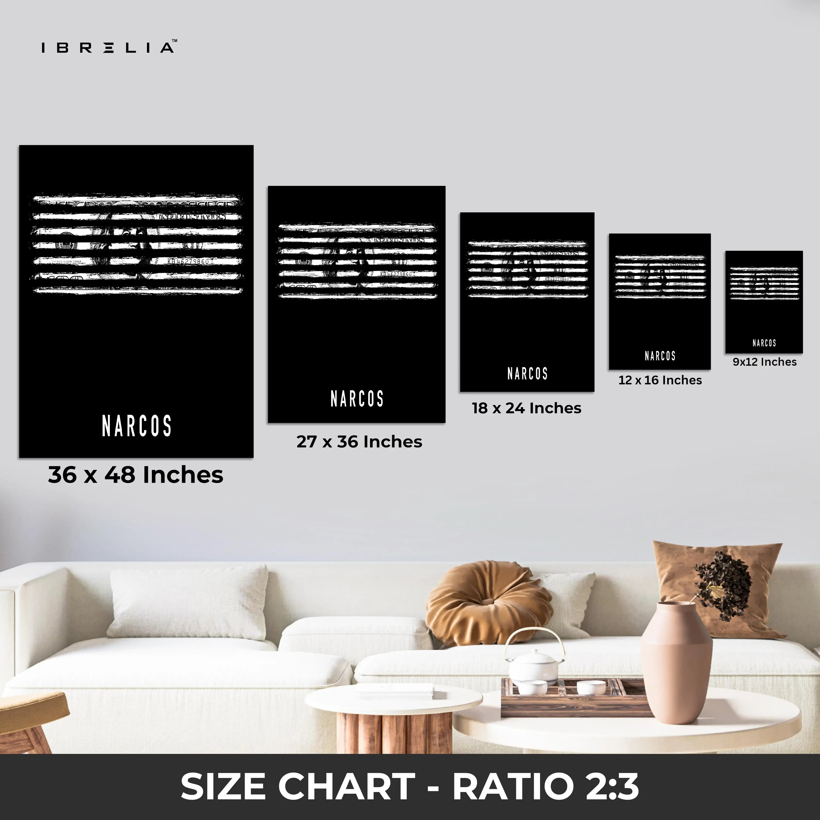 Narcos – Money Behind Bars 4K Ultra Wrap Frame Wall Art in Pakistan | IBRELIA™ IBRELIA