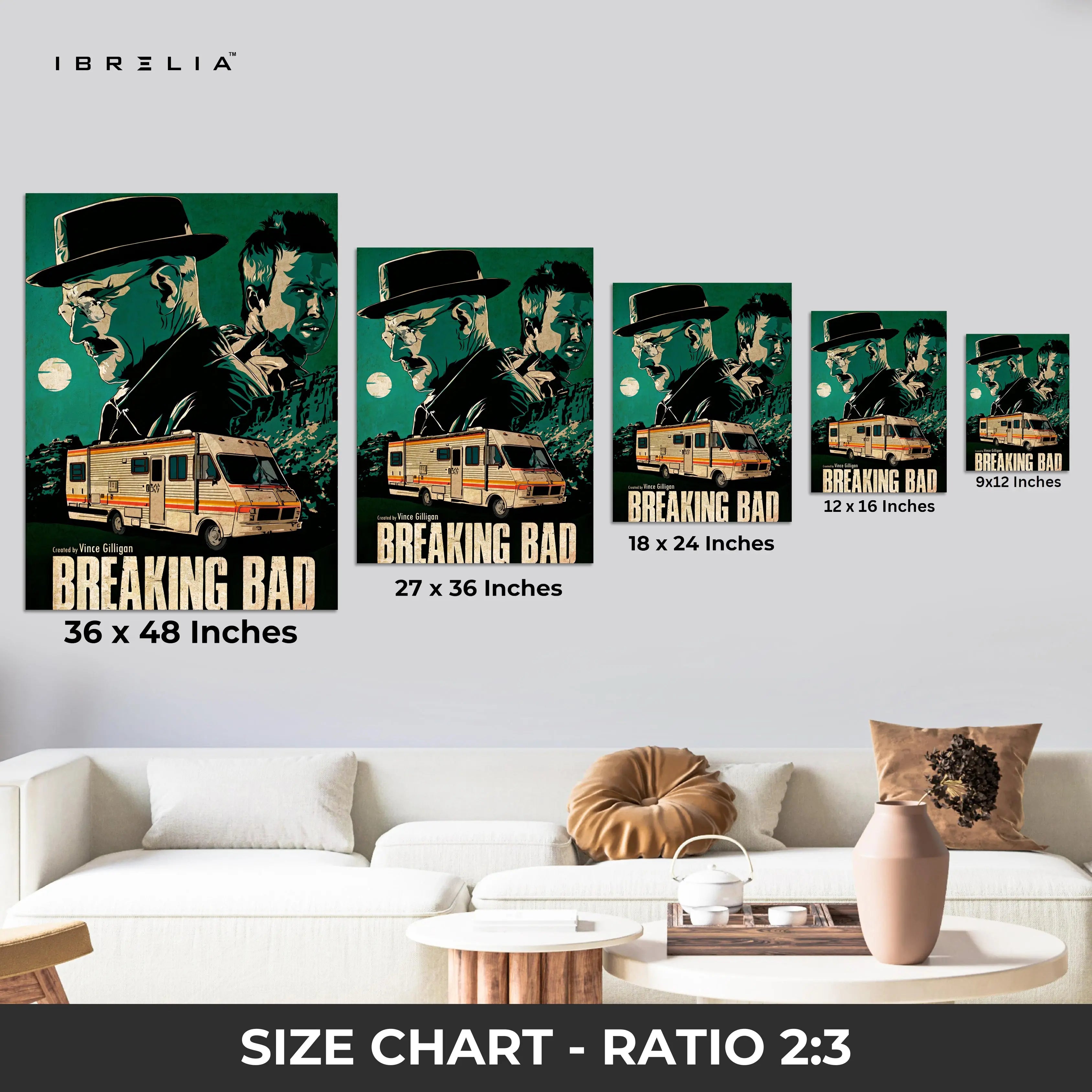 Breaking Bad “Heisenberg & Jesse” Classic Edition – 4K Ultra Wrap Frame Wall Art in Pakistan | IBRELIA™ IBRELIA