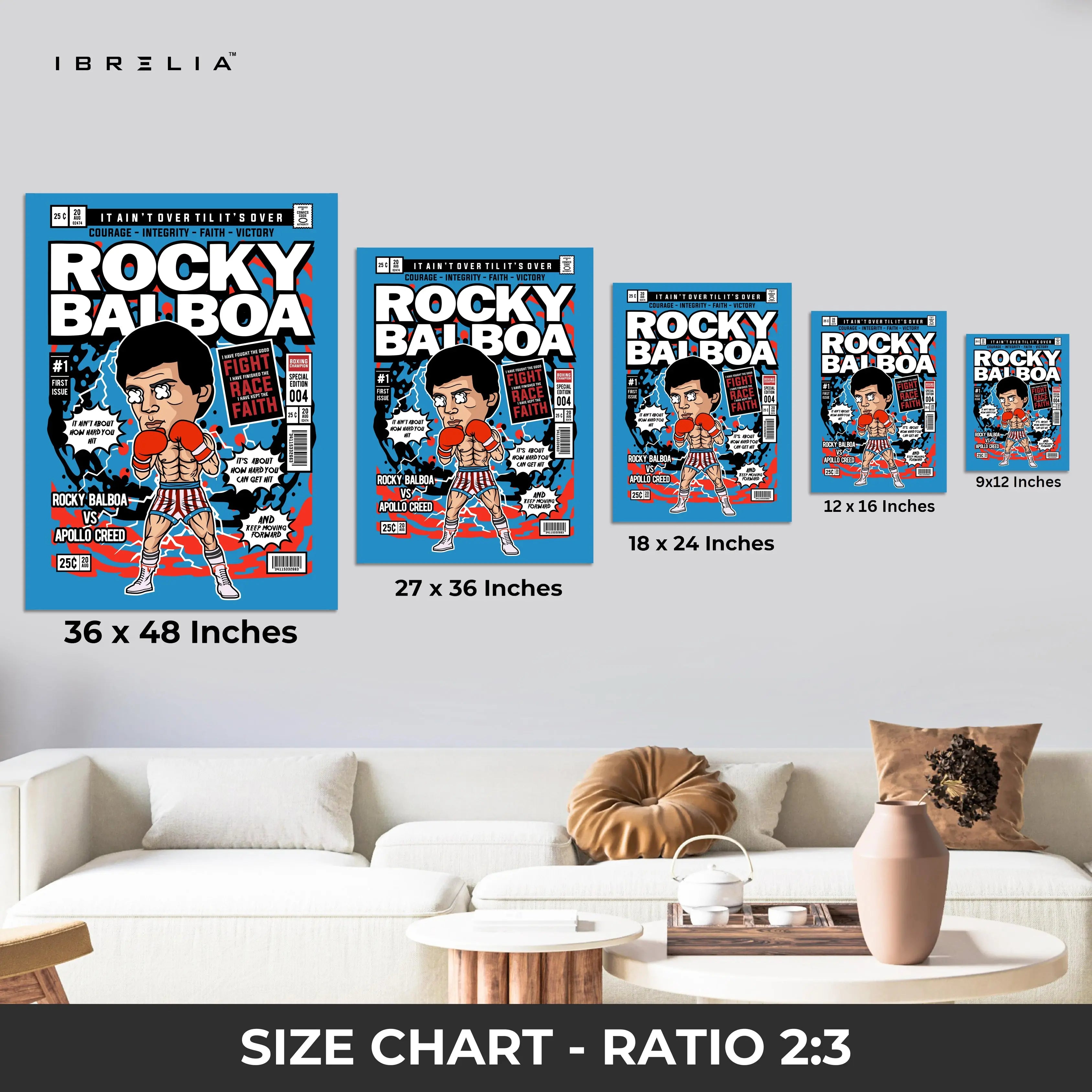 Rocky Balboa “Comic Pop Edition” 4K Wall Art in Pakistan | IBRELIA™ IBRELIA