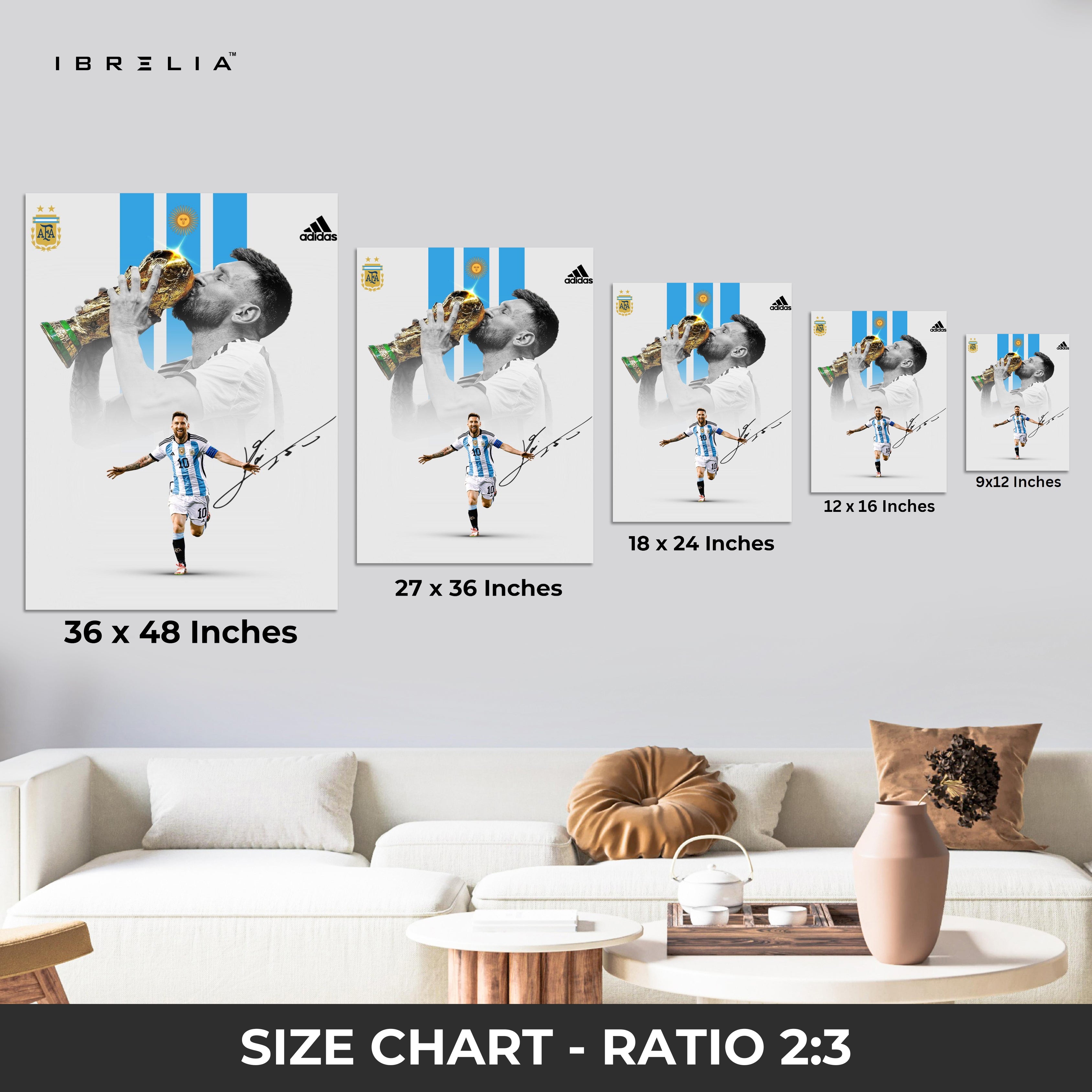 Lionel Messi World Cup Victory Wall Frame | 4K Ultra Wrap Frame Wall Art in Pakistan | IBRELIA™