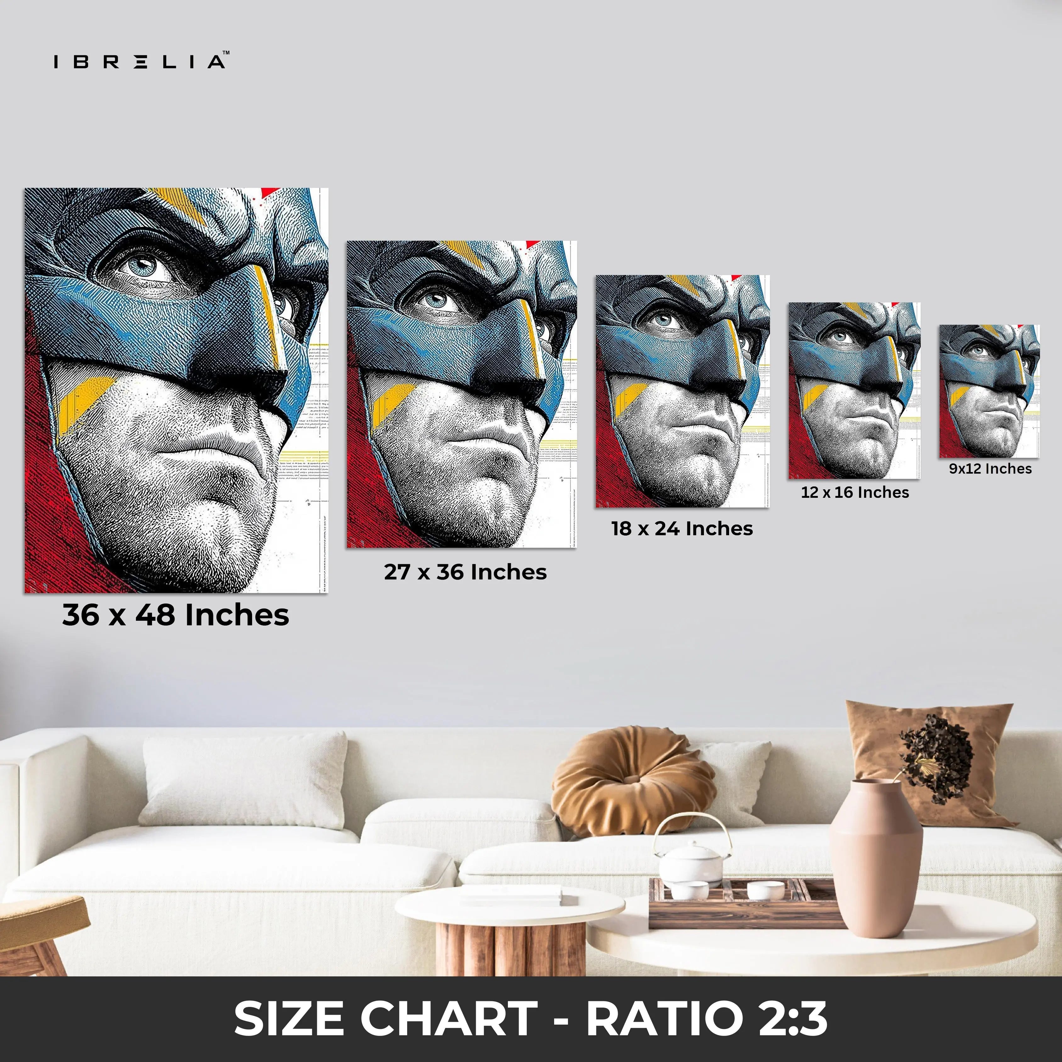 Captain Hero Close-Up Wall Frame | 4K Ultra Wrap Frame Wall Art in Pakistan | IBRELIA™ IBRELIA