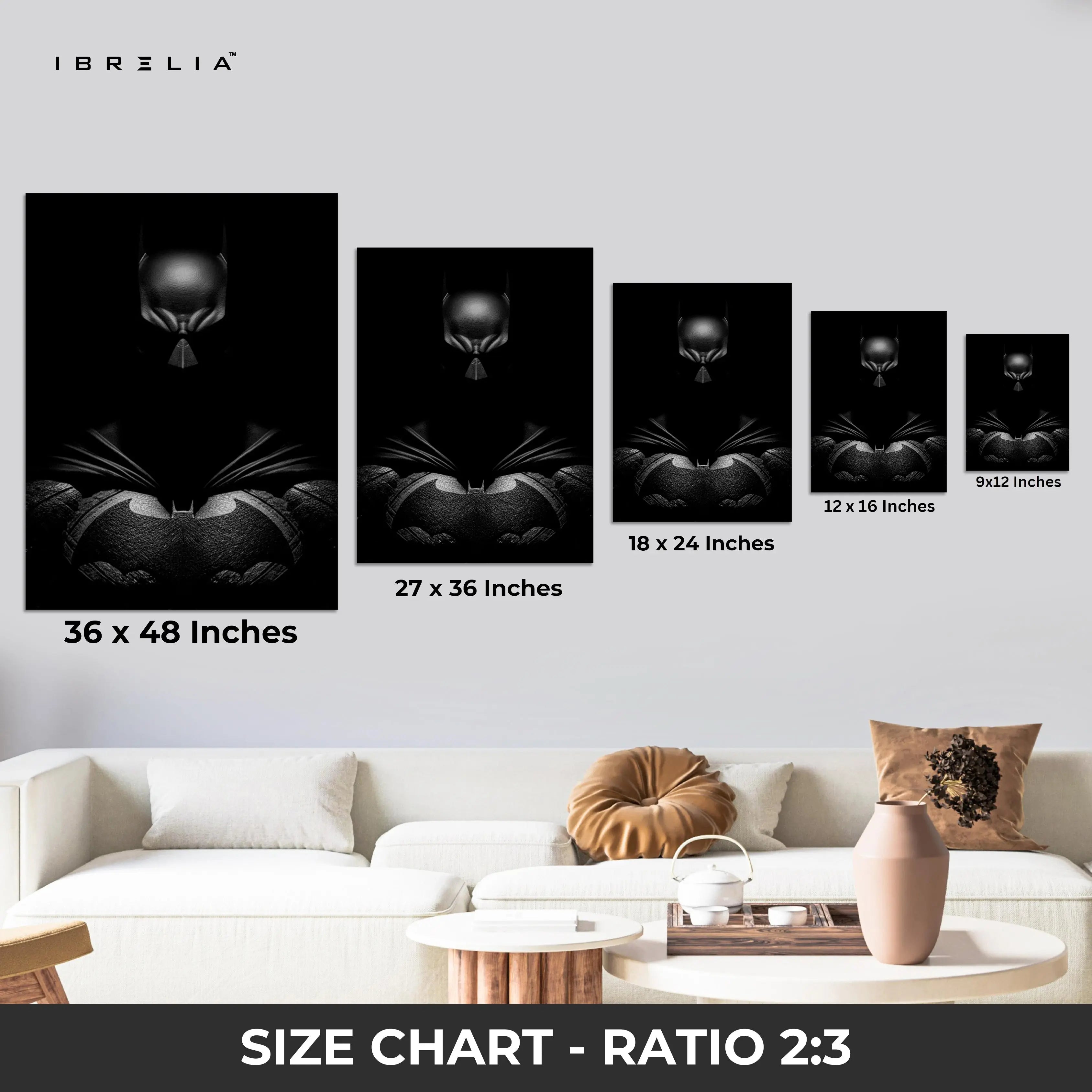Batman Dark Knight Wall Frame | 4K Ultra Wrap Frame Wall Art in Pakistan | IBRELIA™ IBRELIA