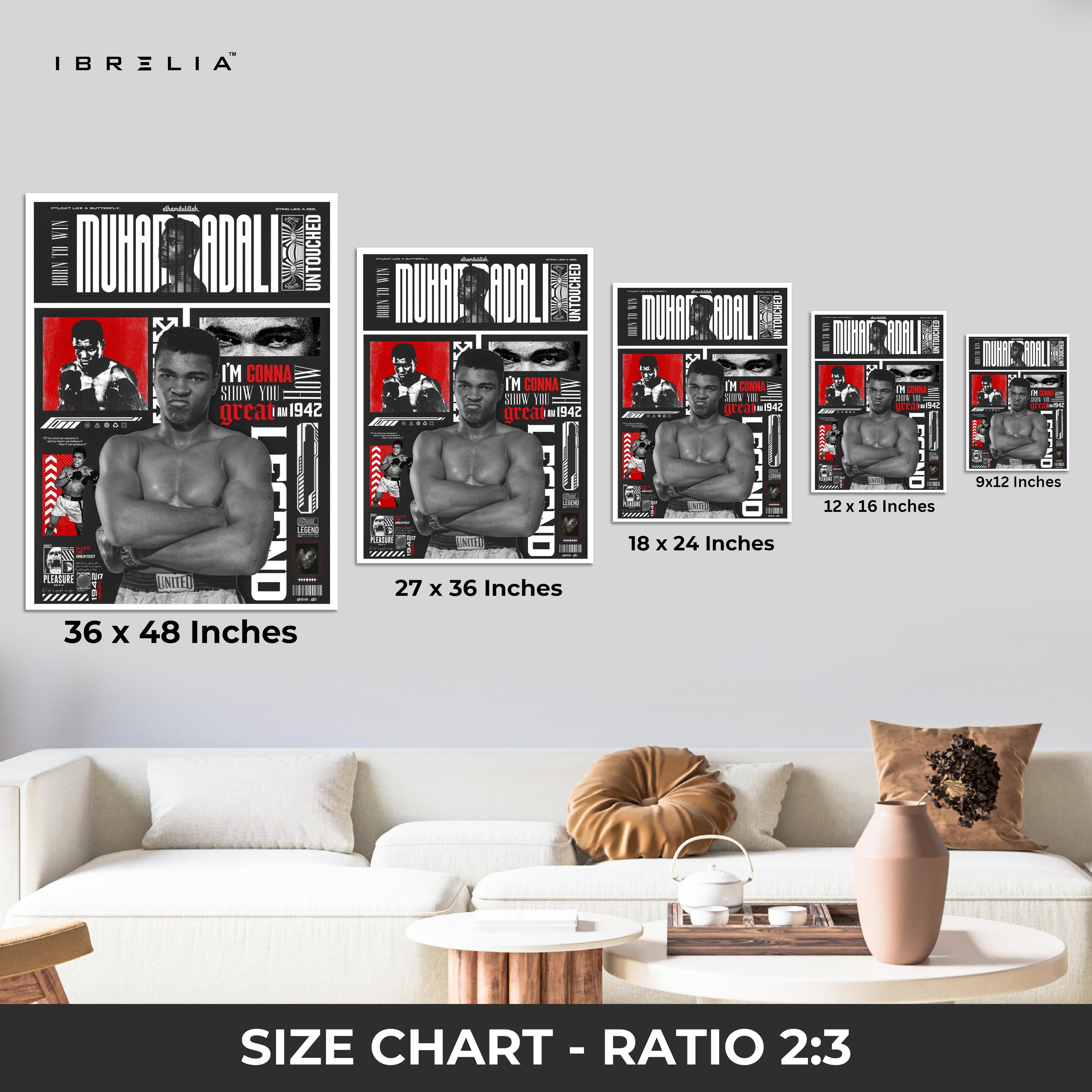 Muhammad Ali Wall Frame | 4K Ultra Wrap Frame Wall Art in Pakistan | IBRELIA™