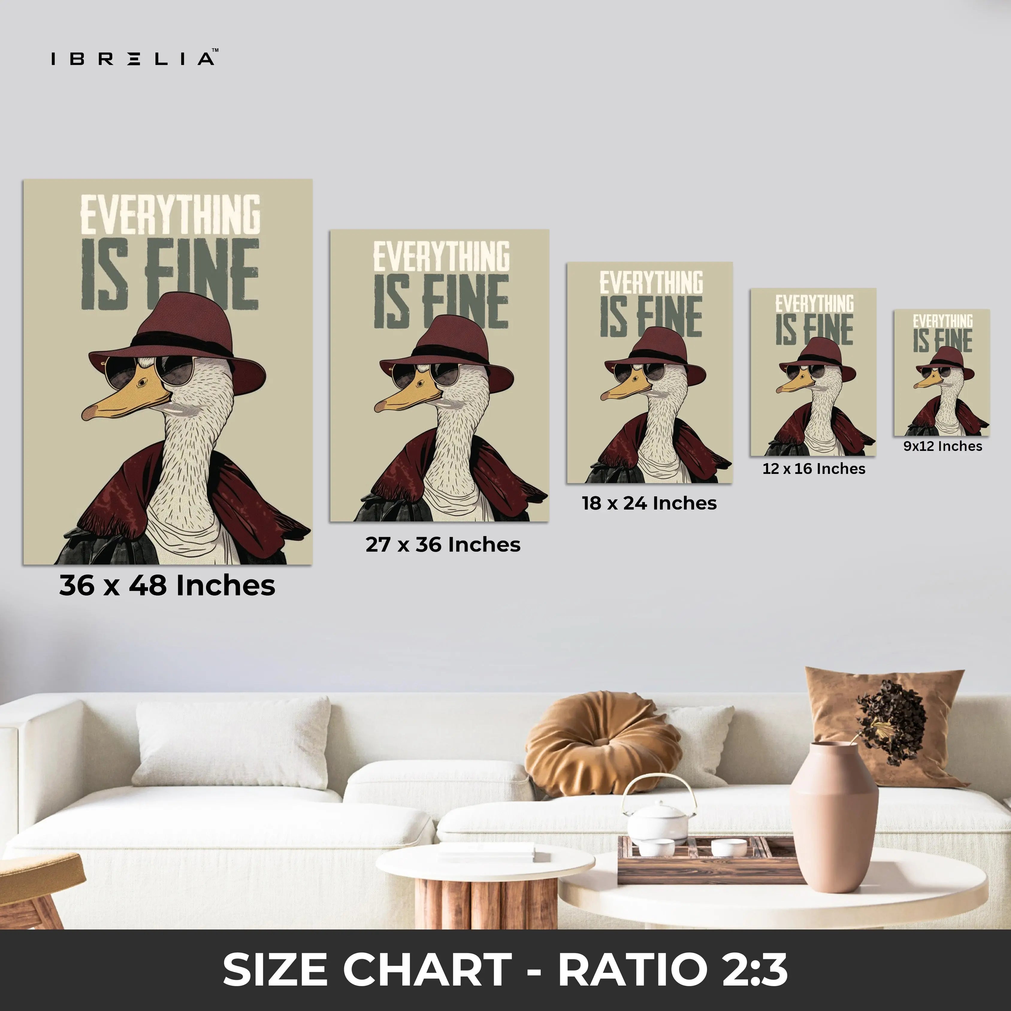 Everything Is Fine Wall Frame | 4K Ultra Wrap Frame Wall Art in Pakistan | IBRELIA™ IBRELIA